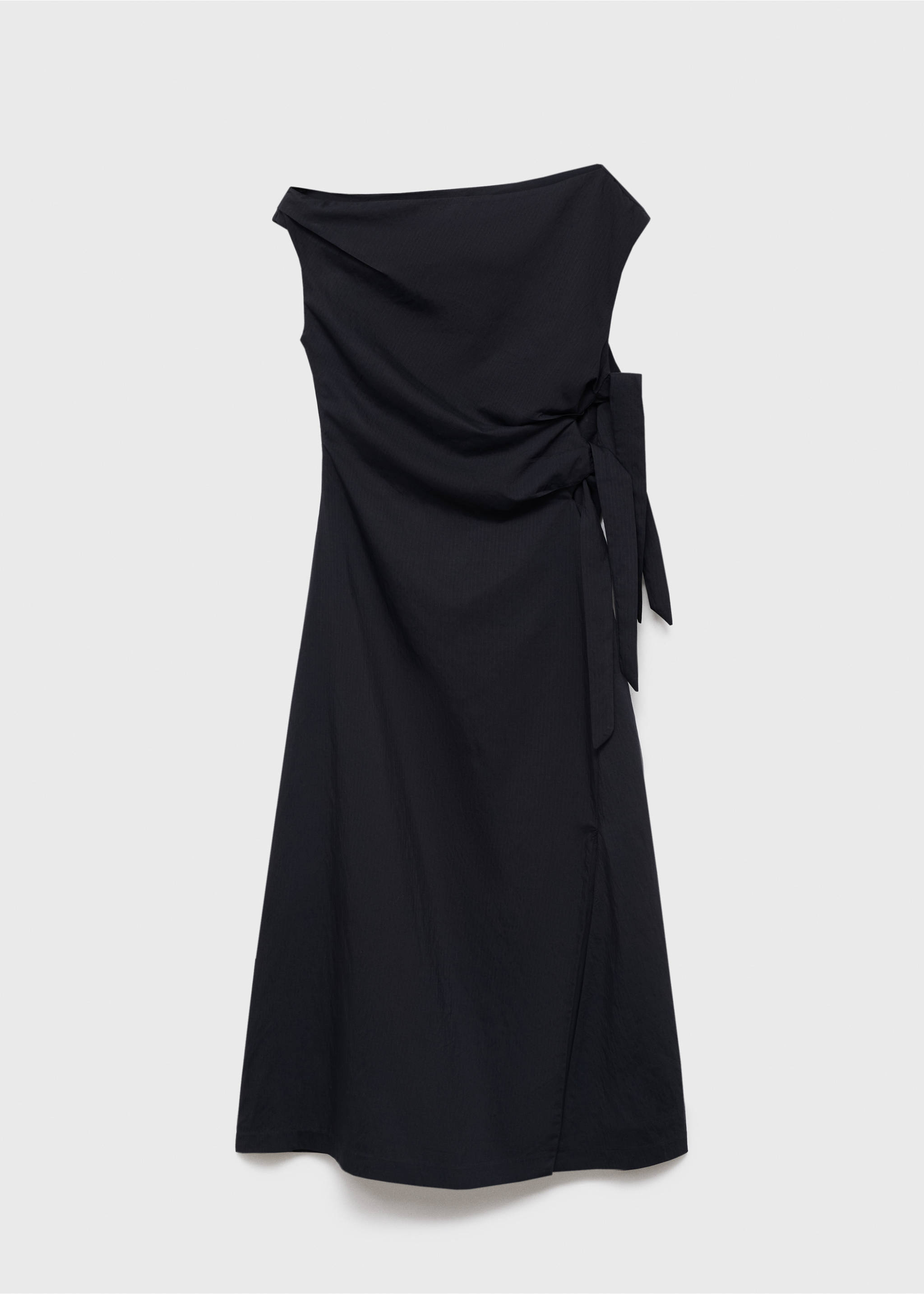 Asymmetrical knotted dress - Article without model, Dark Navy. Ref: 17004095-00.
