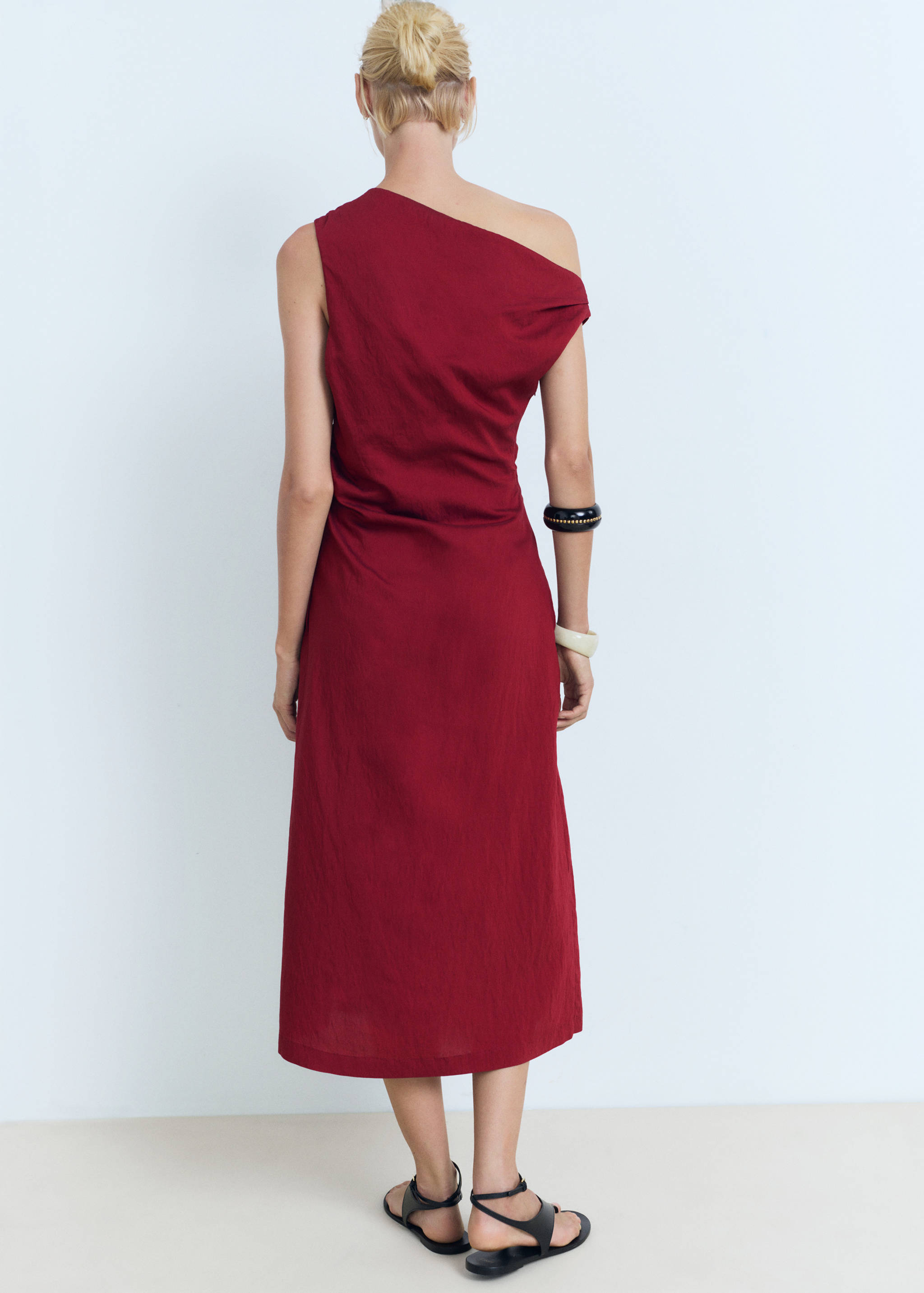 Asymmetrical knotted dress - Reverse of the article