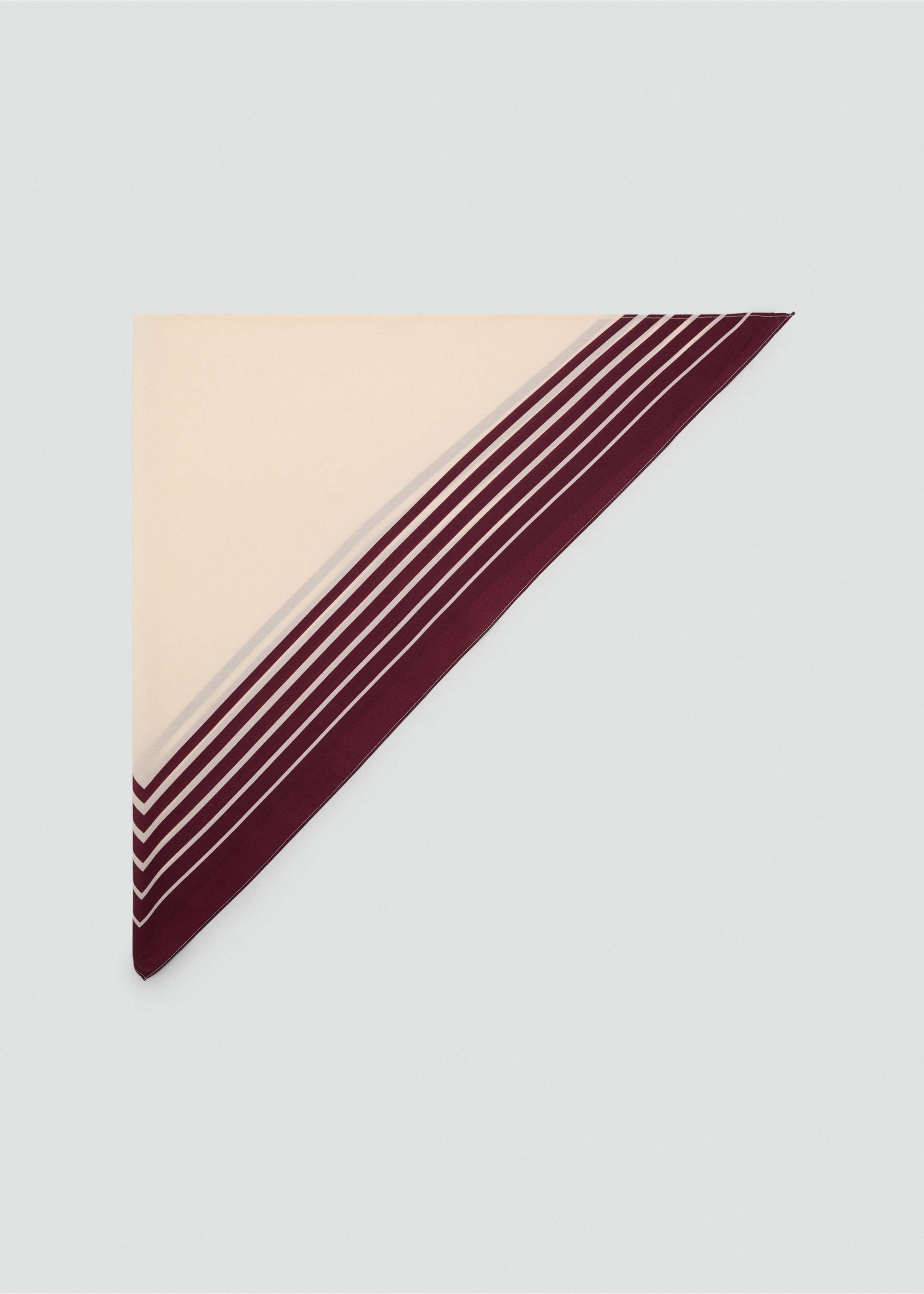 Striped satin scarf - Article without model, Ecru. Ref: 17004096-00.