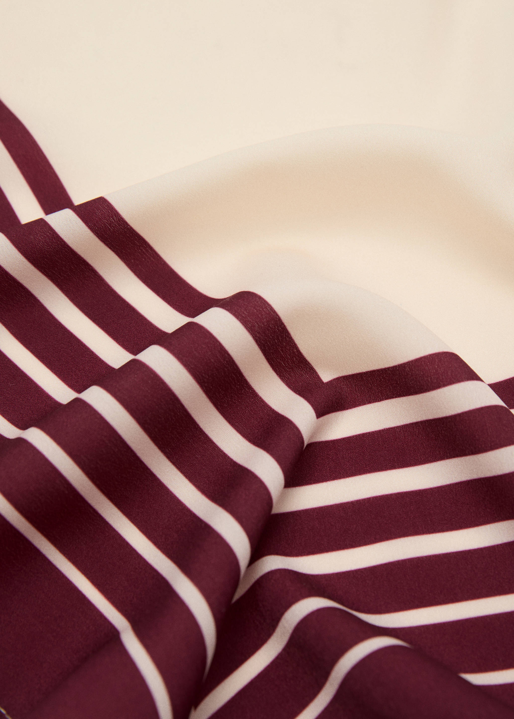 Striped satin scarf - Medium plane