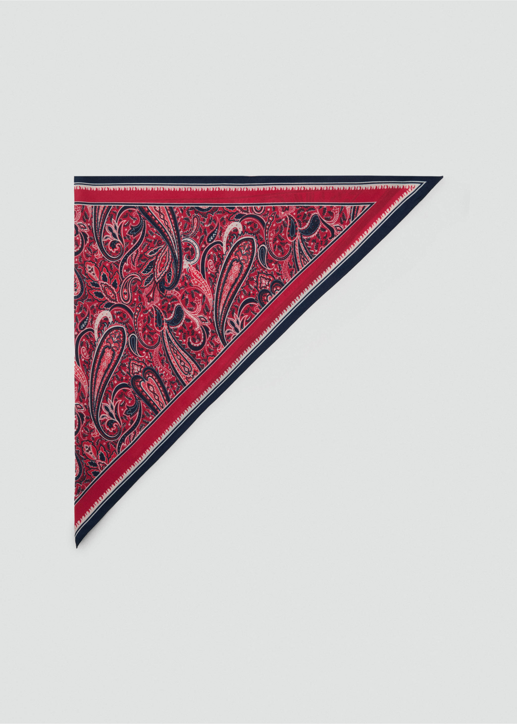 Paisley print scarf - Article without model, Red. Ref: 17004097-00.