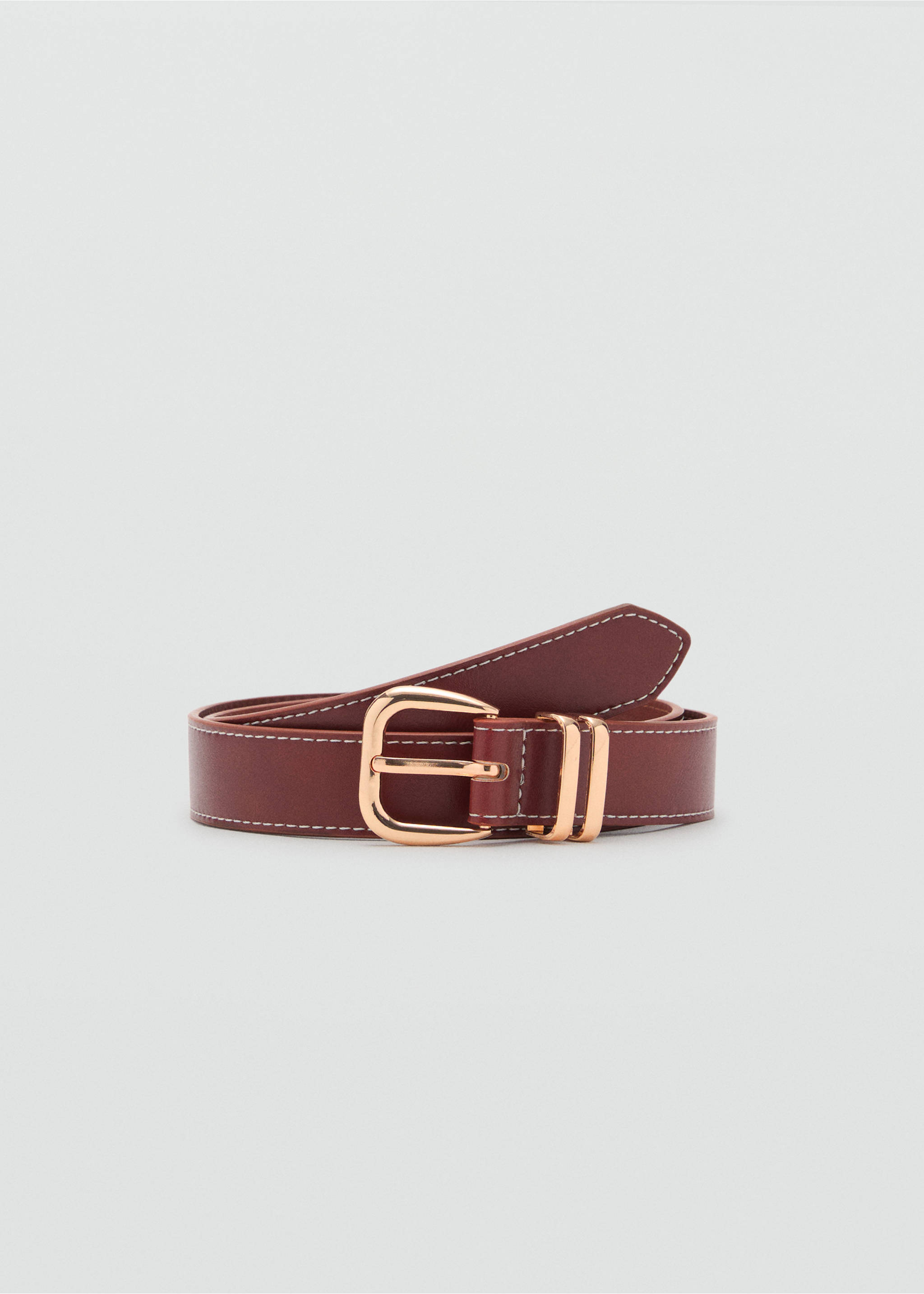 Metal buckle belt - Article without model, Brown. Ref: 17004099-00.