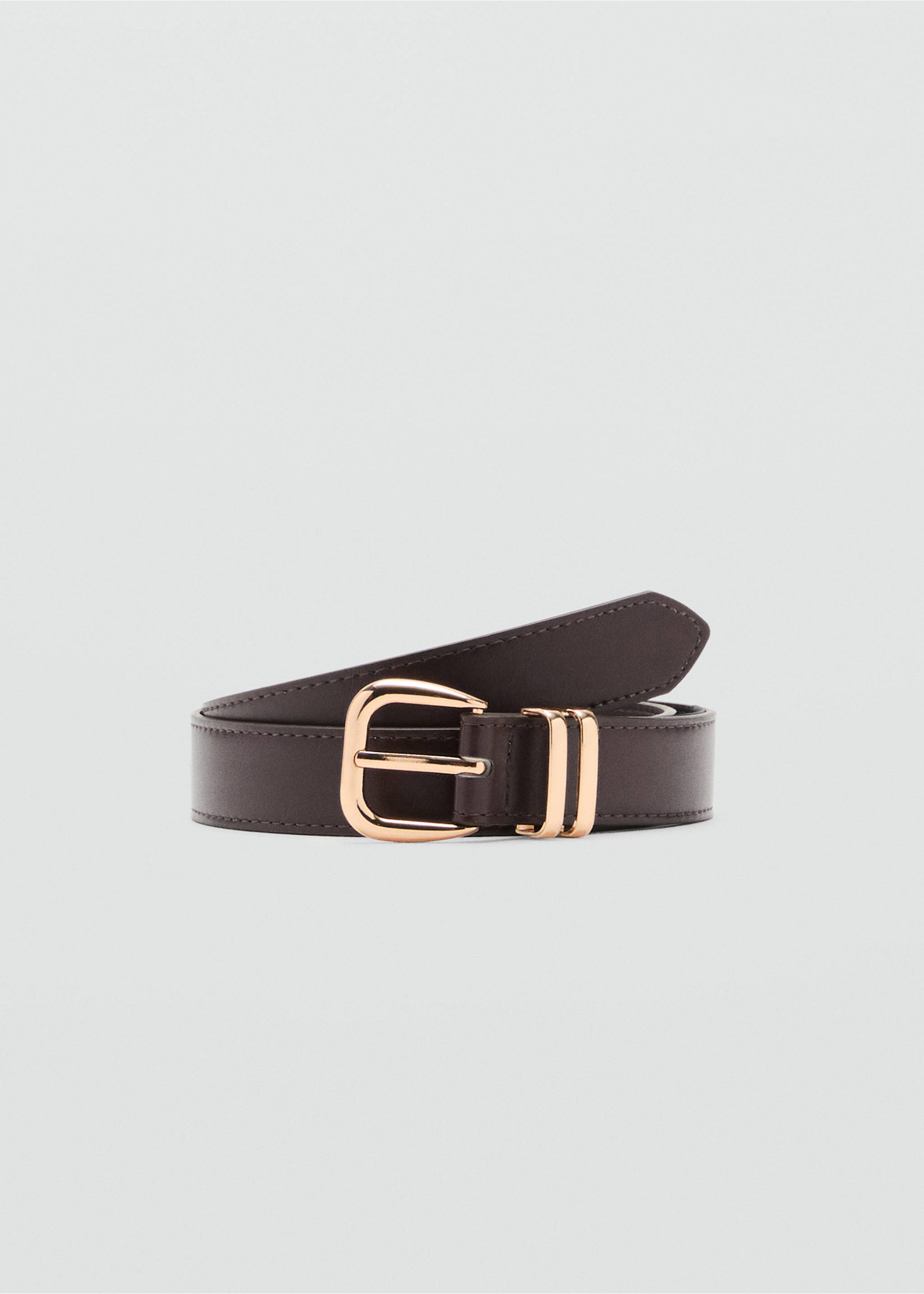 Metal buckle belt - Article without model, Chocolate. Ref: 17004099-00.