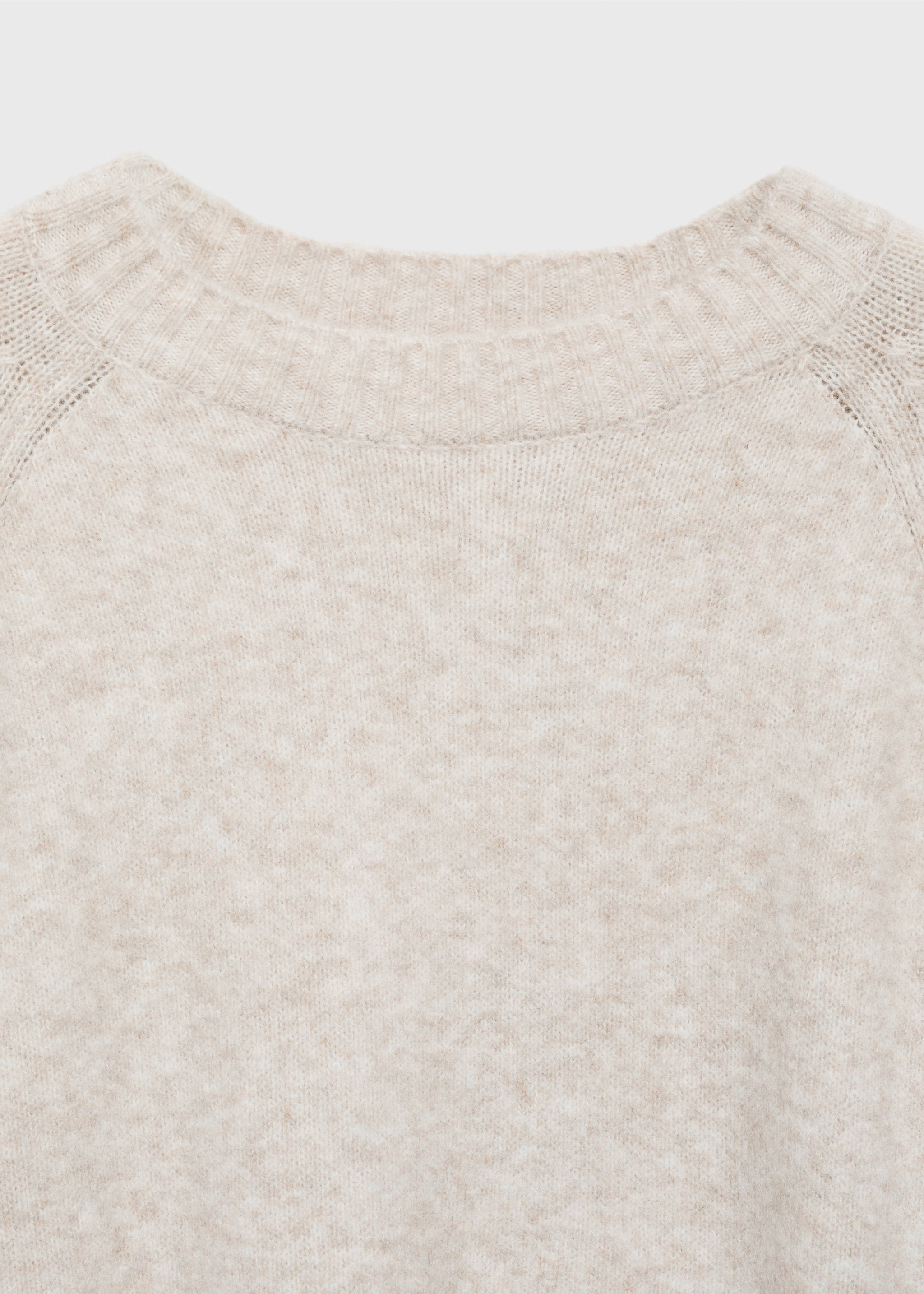 Pullover mit Rundhalsausschnitt und Strickdesign - Detail des Artikels 8, Beige. Ref: 17004104-00.