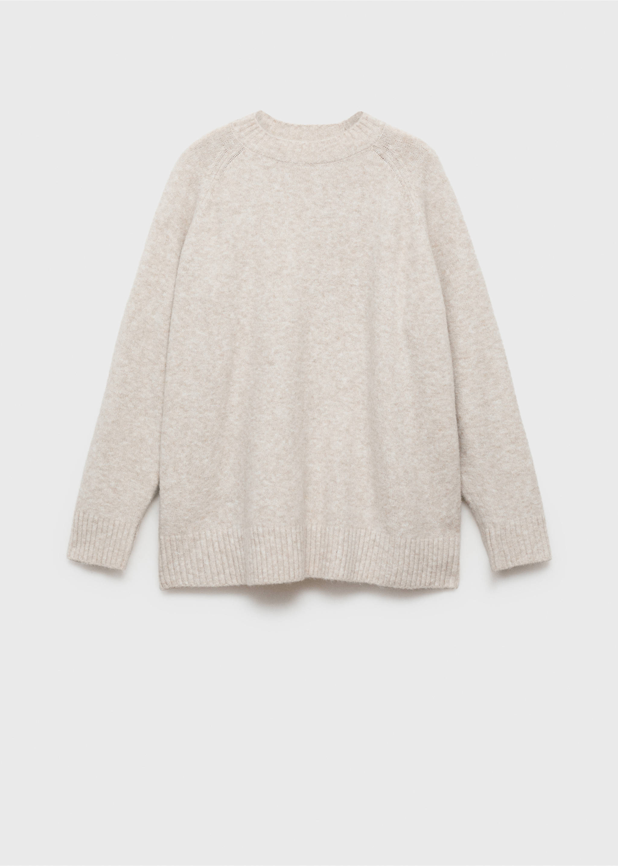 Pullover mit Rundhalsausschnitt und Strickdesign - Artikel ohne Model, Beige. Ref: 17004104-00.