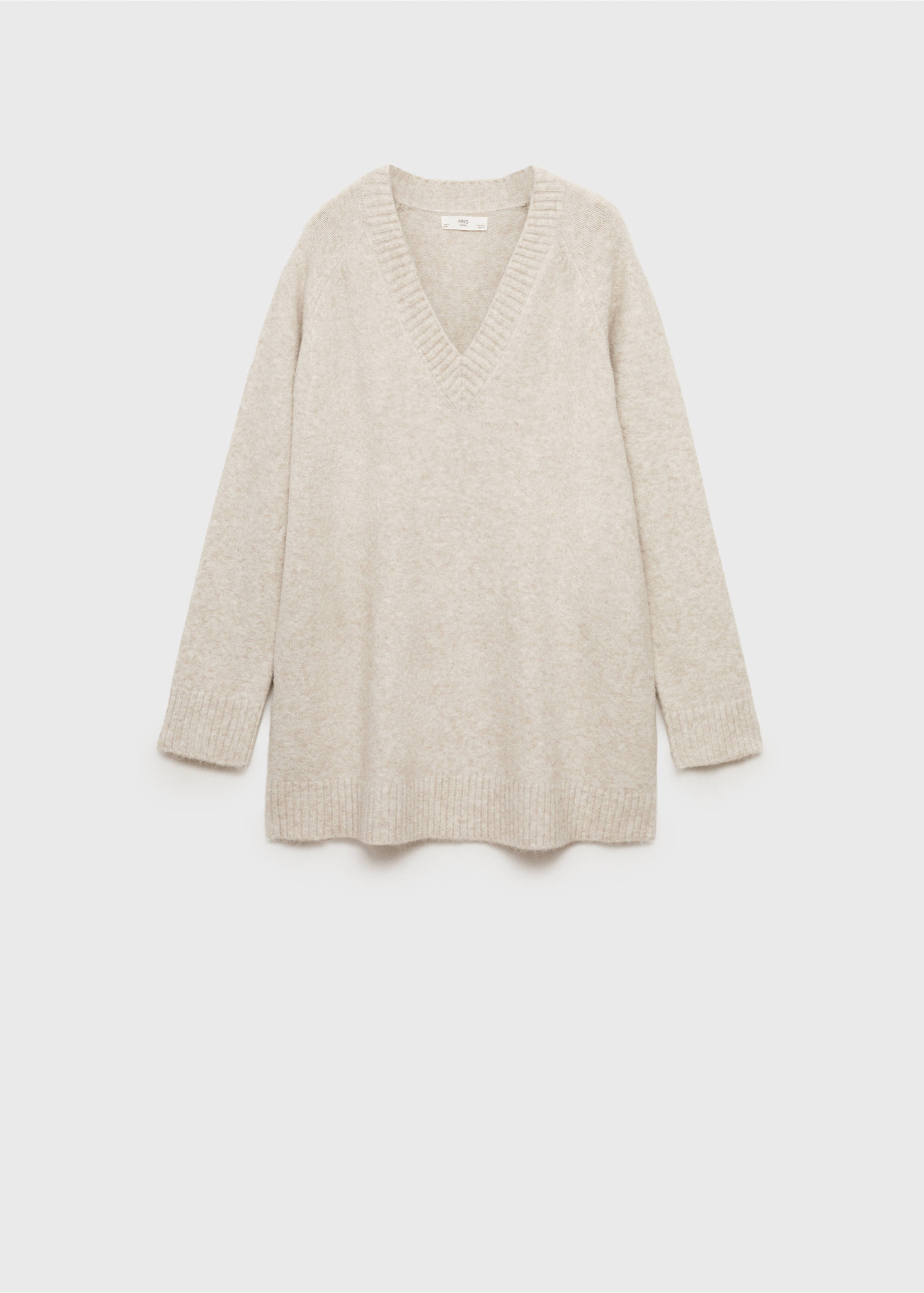 Strickpullover mit V-Ausschnitt - Artikel ohne Model, Beige. Ref: 17004105-00.