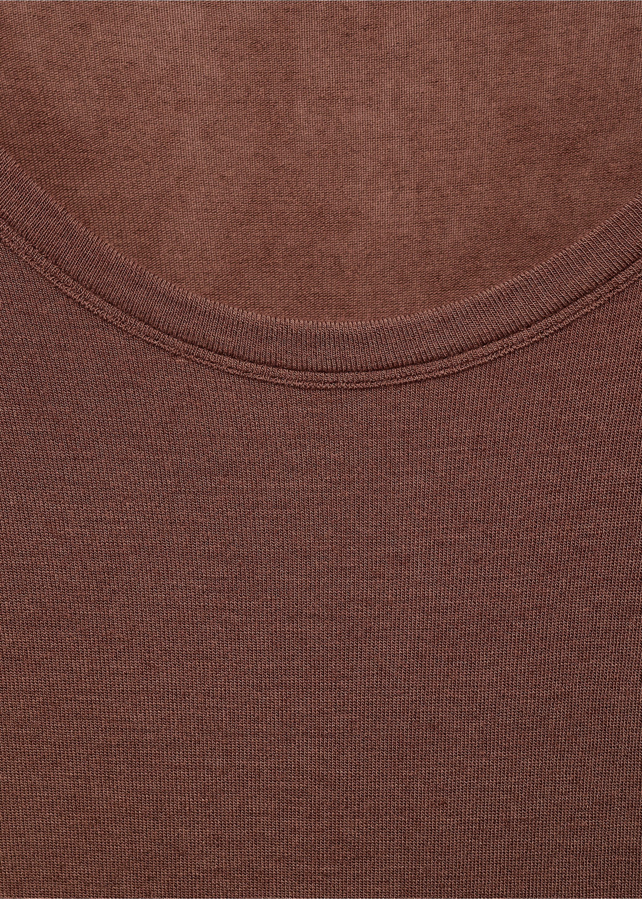 Cashmere pyjama t-shirt - Details of the article 8, Brown. Ref: 17004107-00.