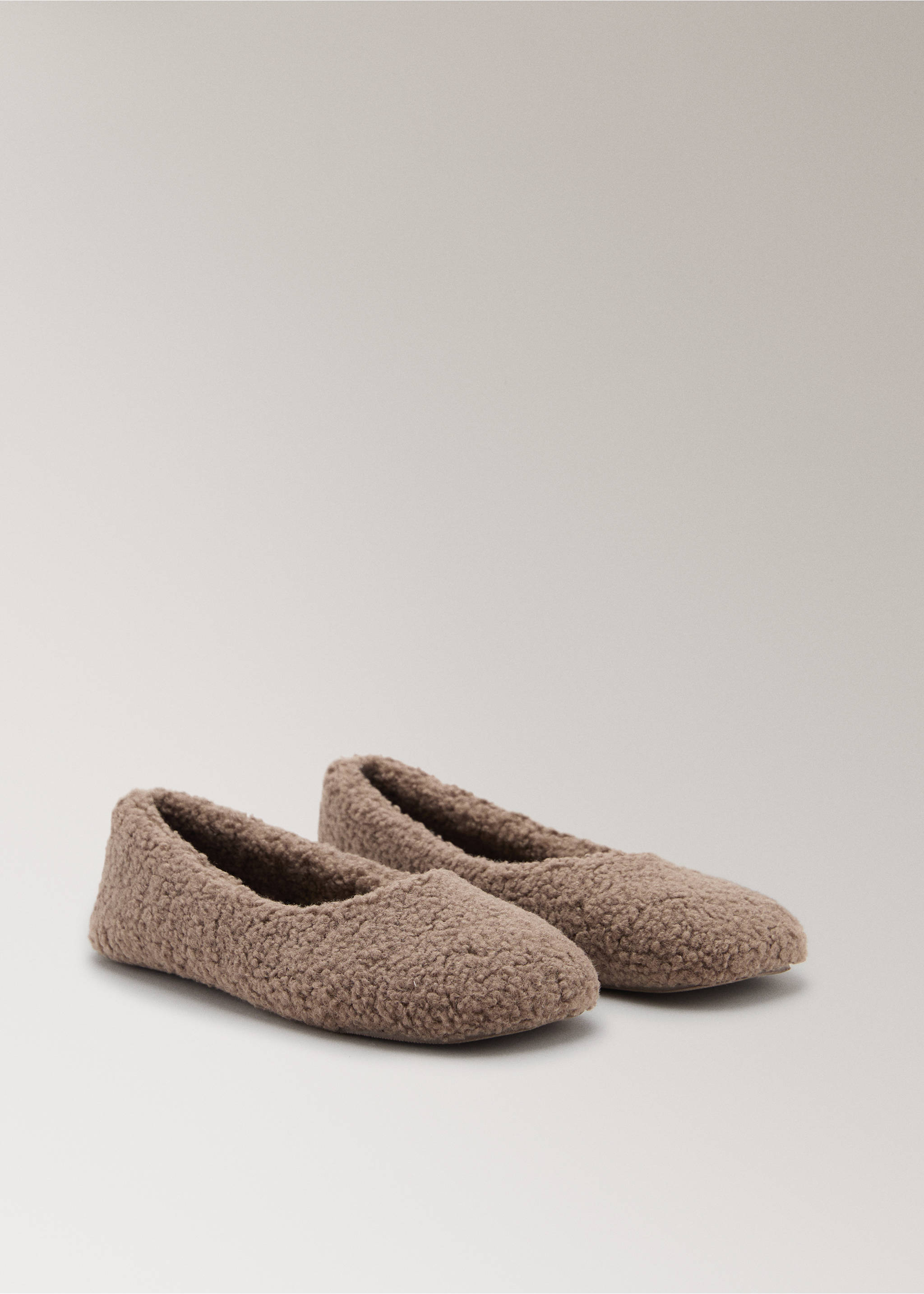Sheepskin ballet flats - Medium plane, Brown. Ref: 17004115-00.