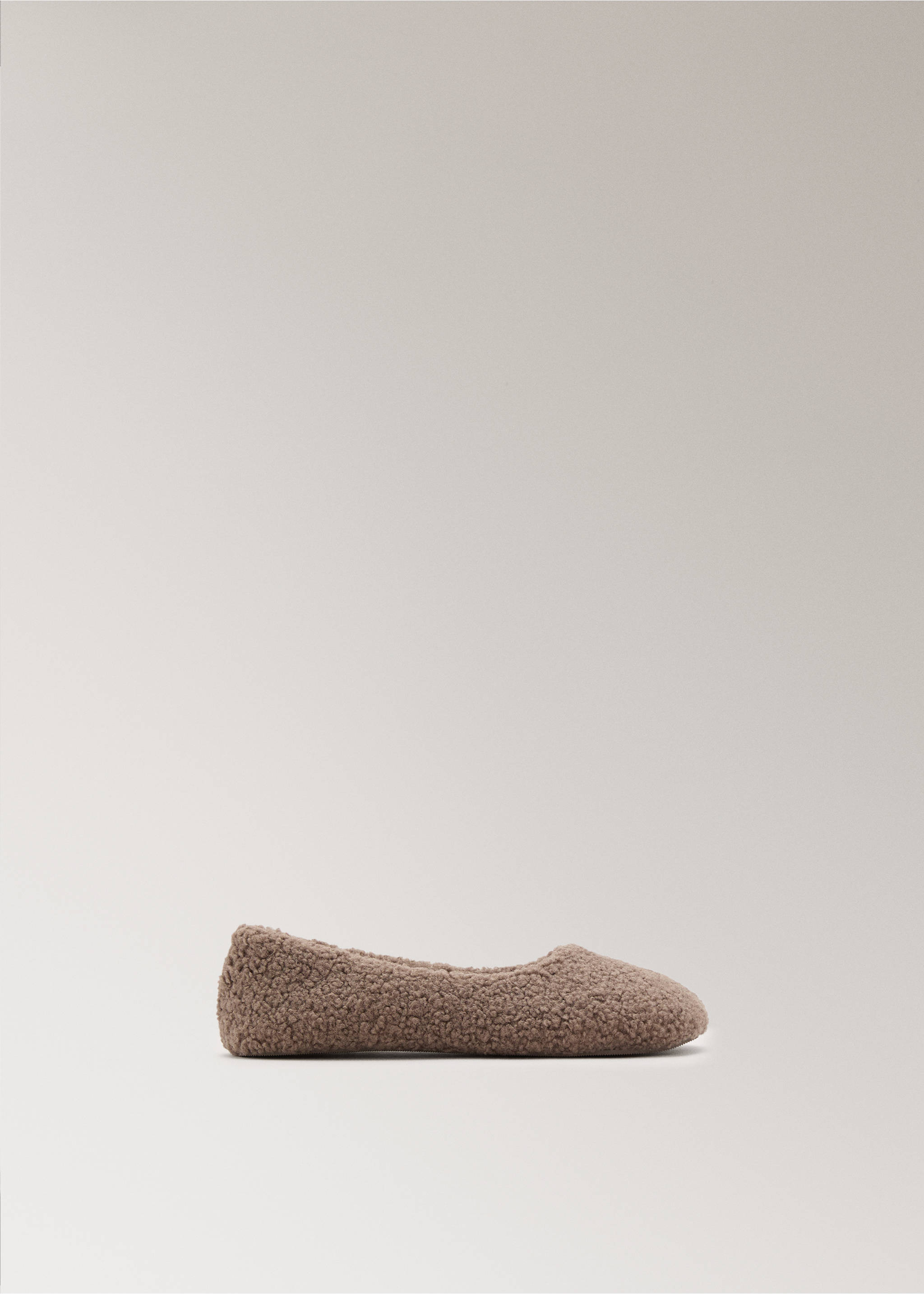 Sheepskin ballet flats - Article without model, Brown. Ref: 17004115-00.