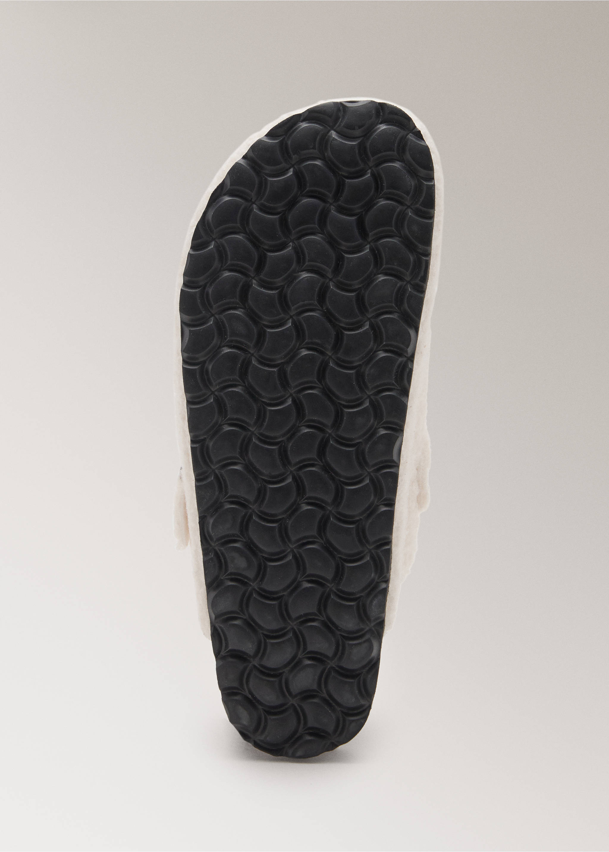 Faux-shearling clogs - Details of the article 3, Ivory White. Ref: 17004118-00.