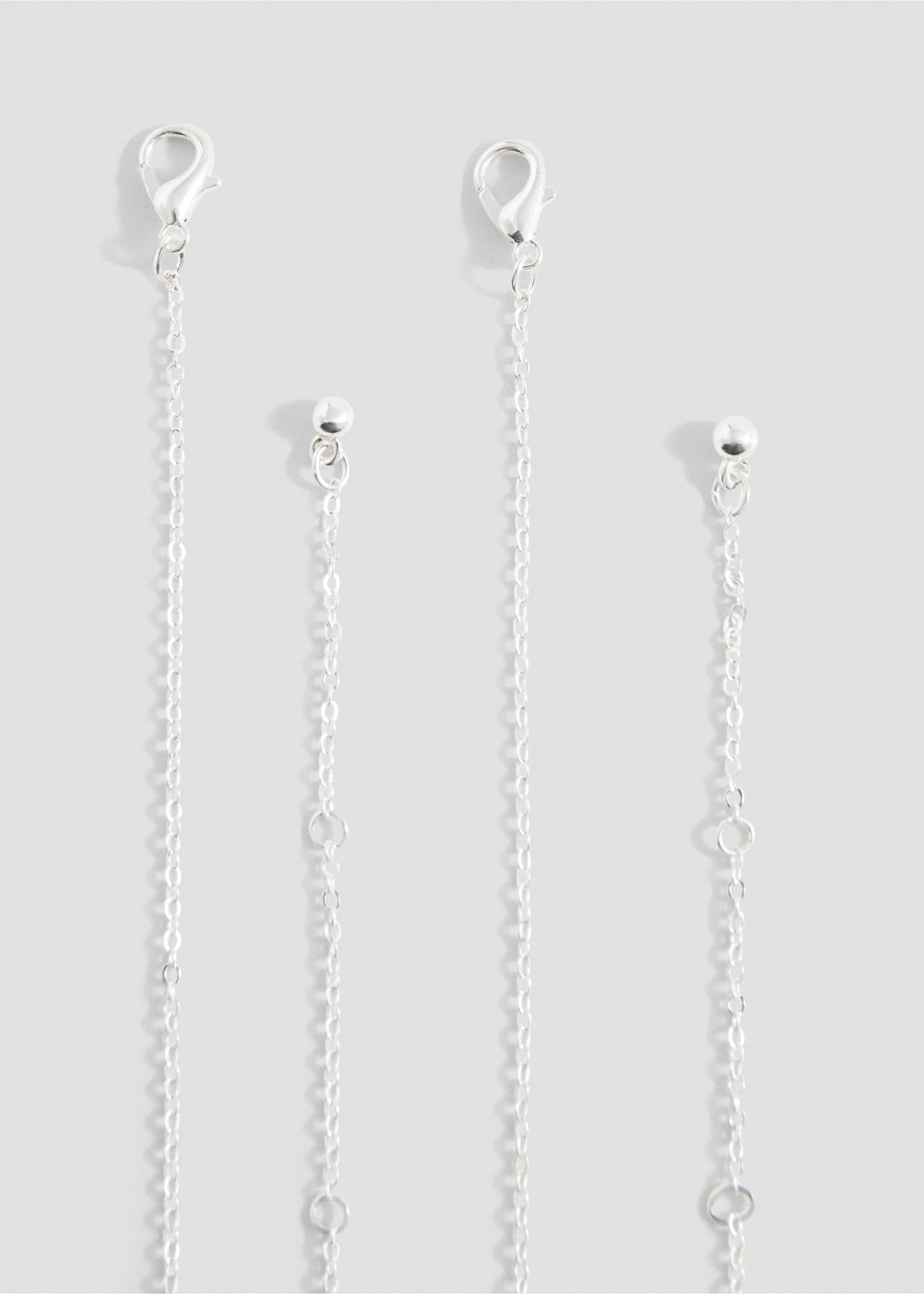 Combined necklace pack - Details of the article 1, Silver. Ref: 17004119-00.