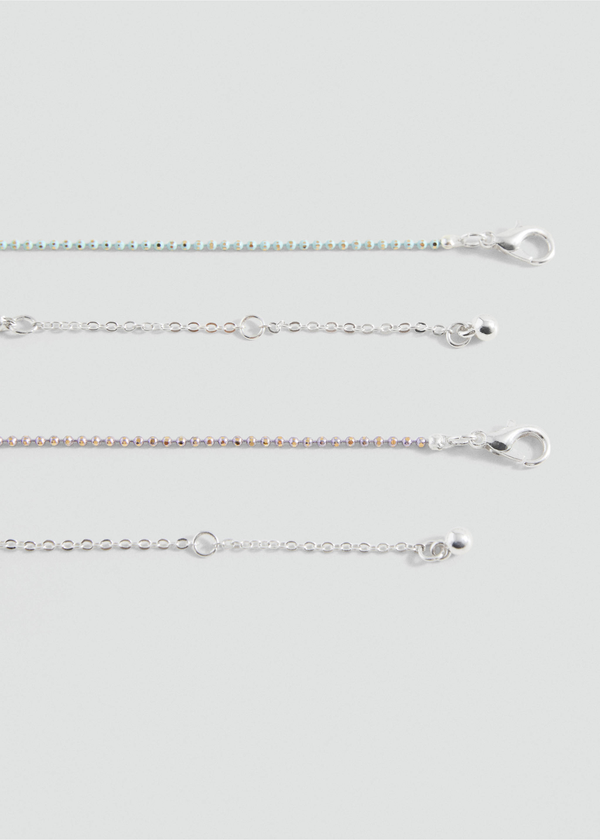 Combined necklace pack - Details of the article 1, Lilac. Ref: 17004120-00.