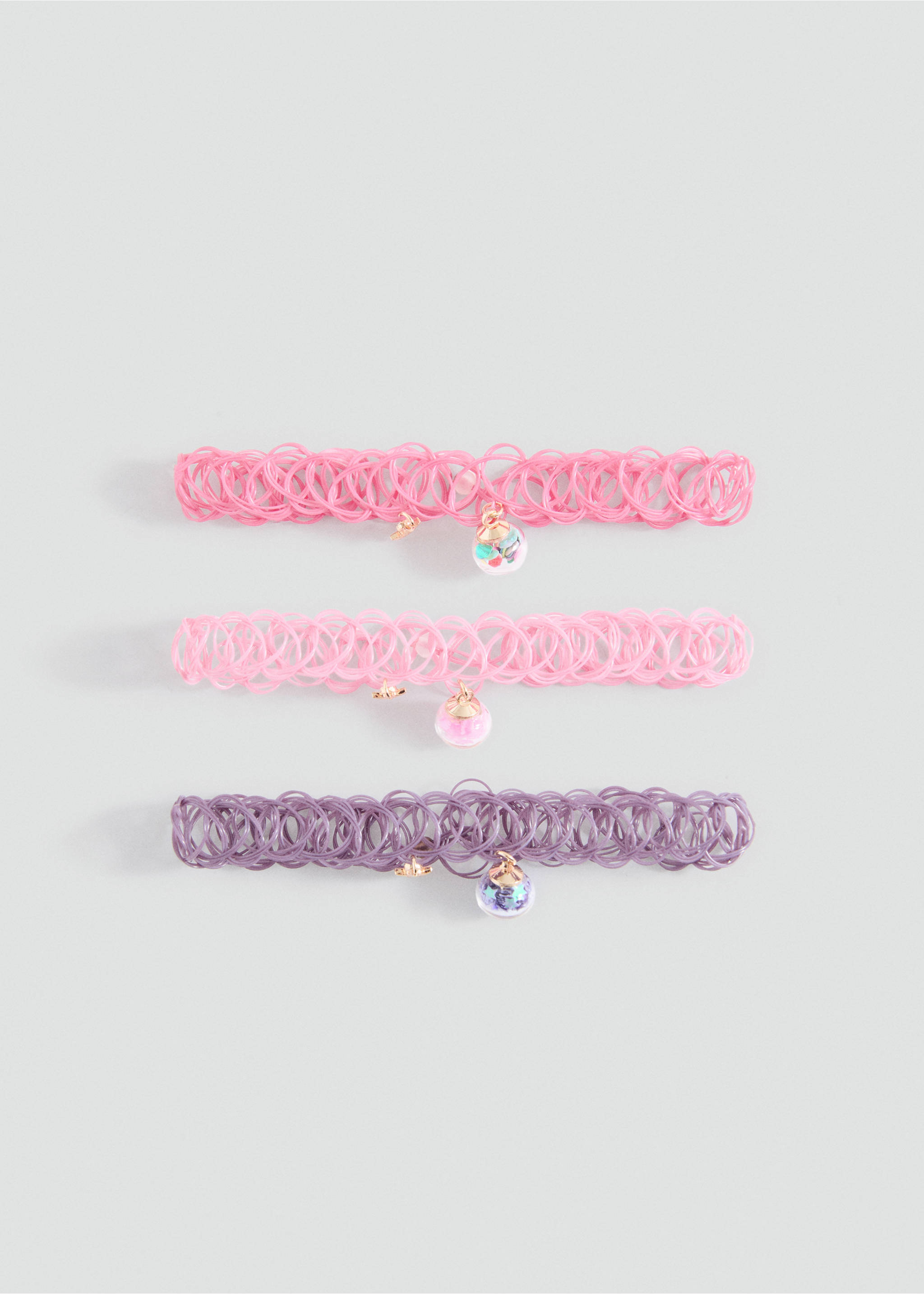 Pack 3 chokers - Artículo sin modelo, Rosa. Ref: 17004122-00.