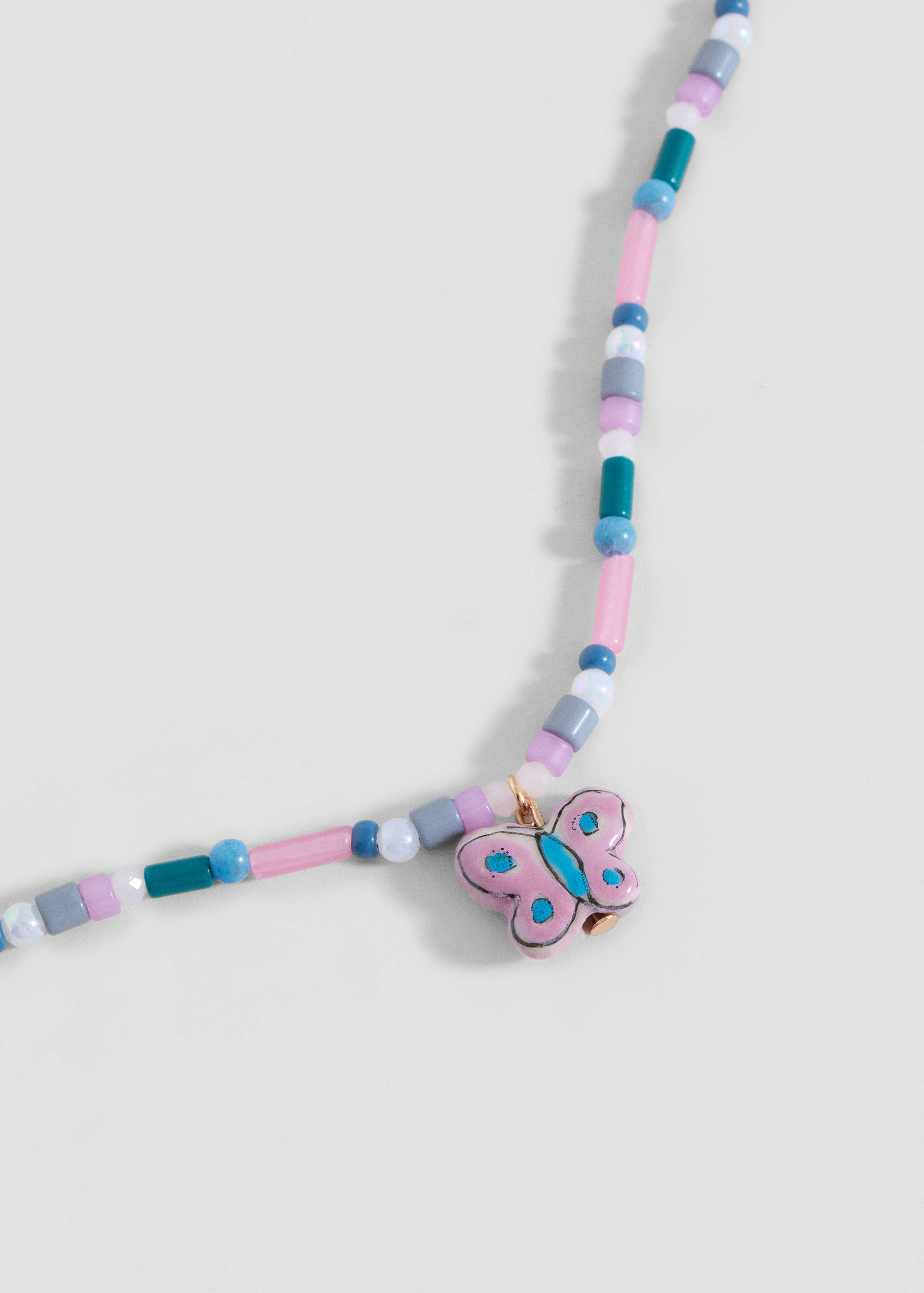 Mixed bead necklace - Medium plane