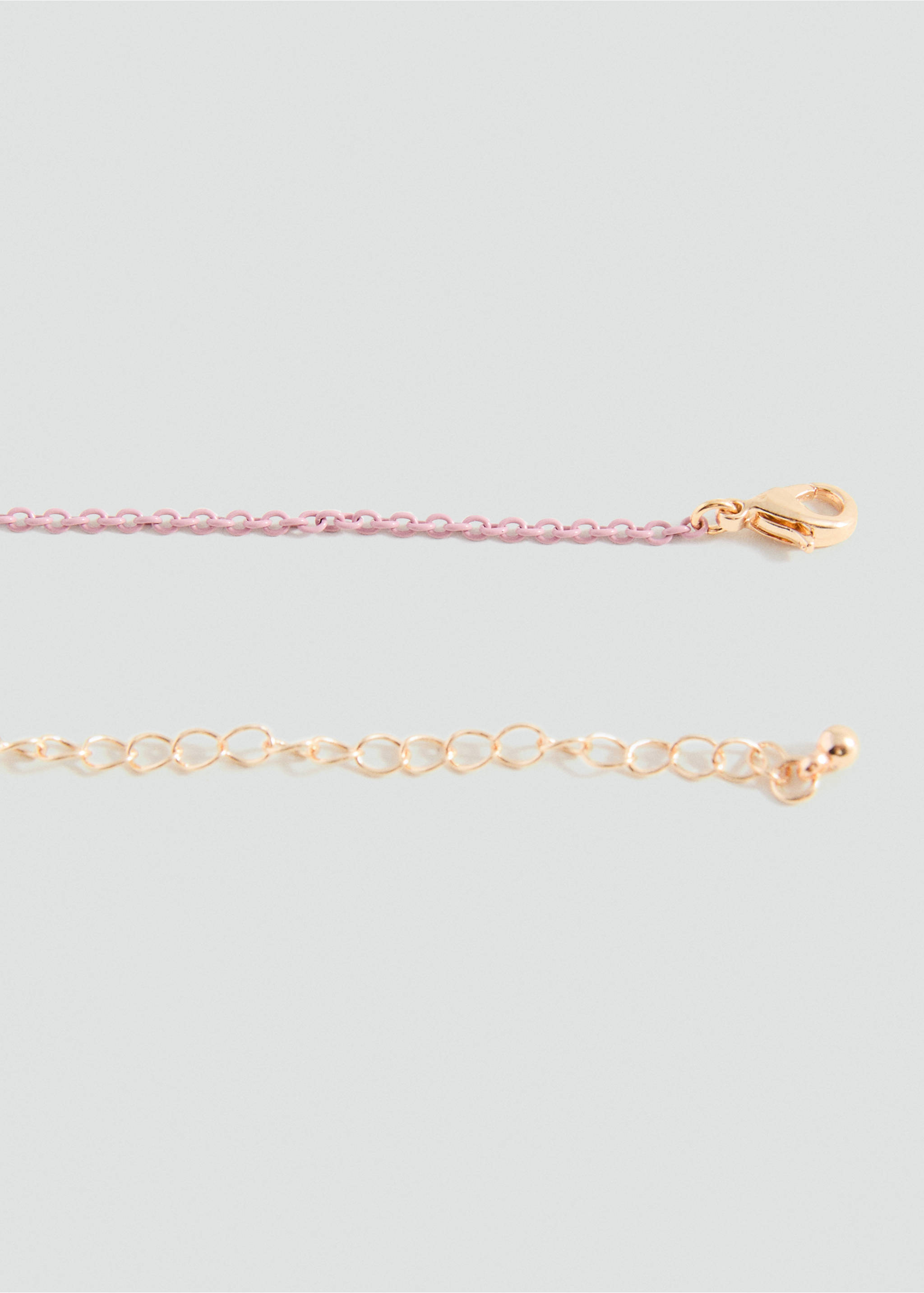 Letters bead necklace - Details of the article 2, Gold. Ref: 17004125-00.