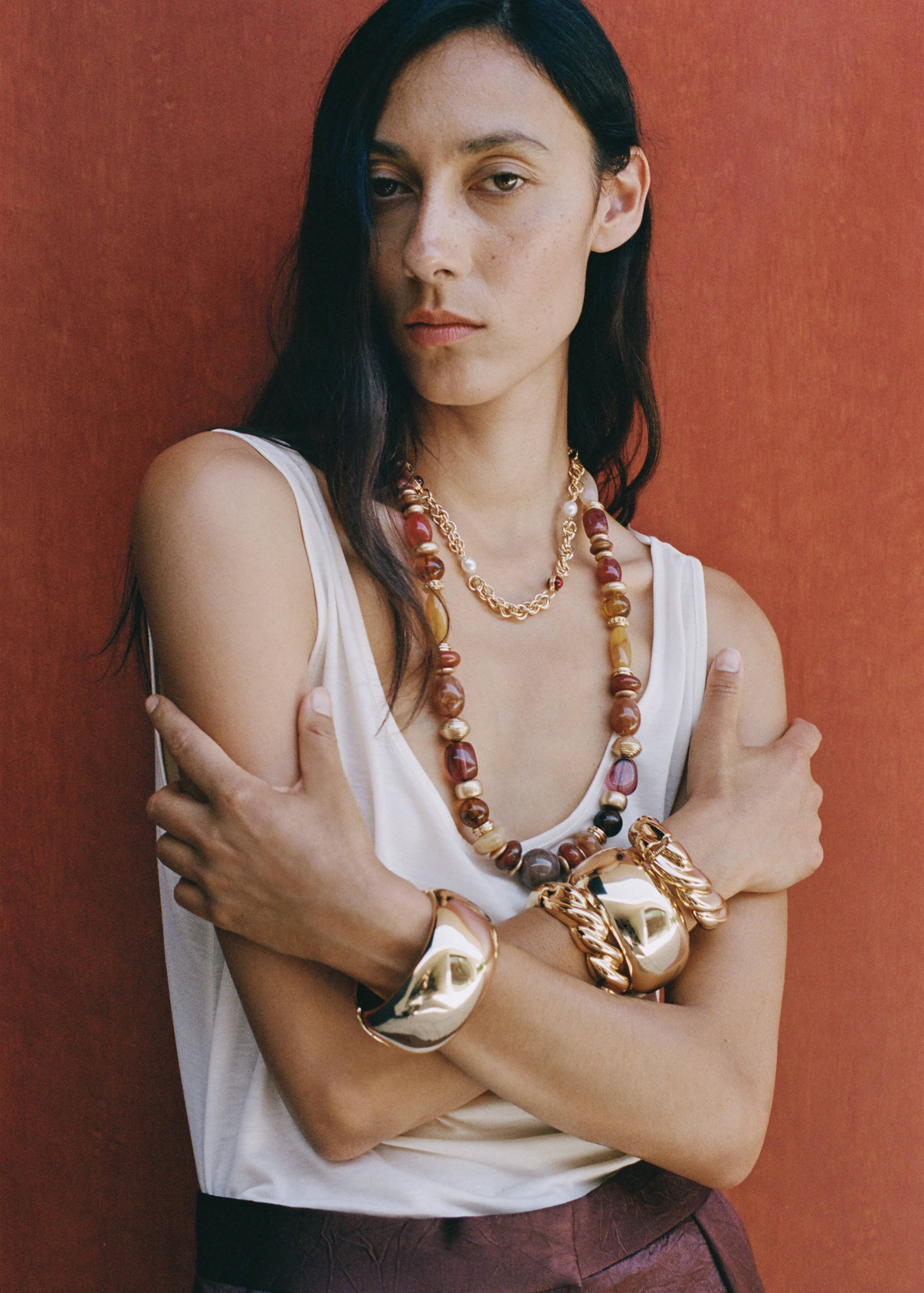 Gecombineerde kralenketting - Overzichtstekening