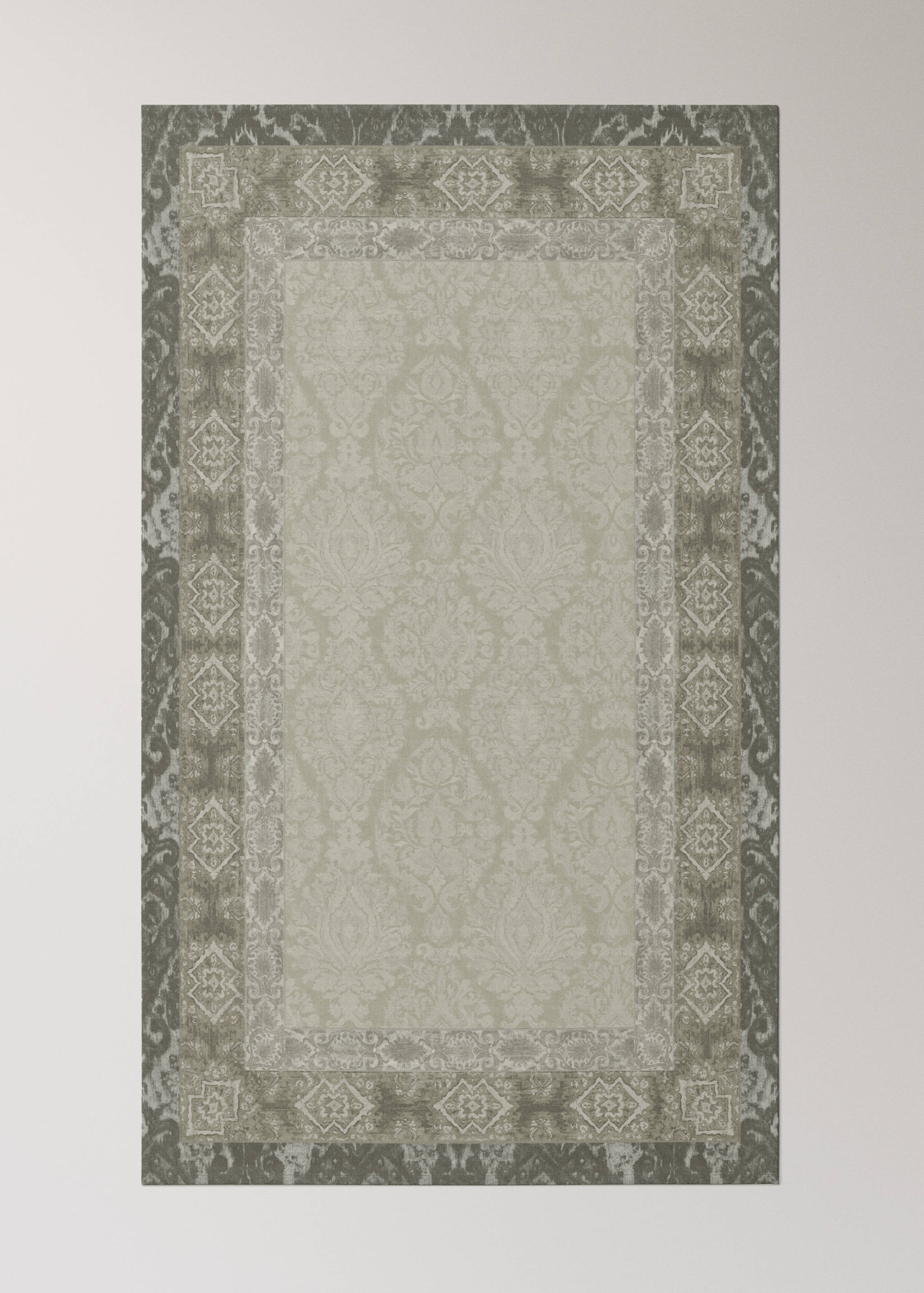 Damask-print cotton tablecloth for 6 to 8 diners - Details of the article 2