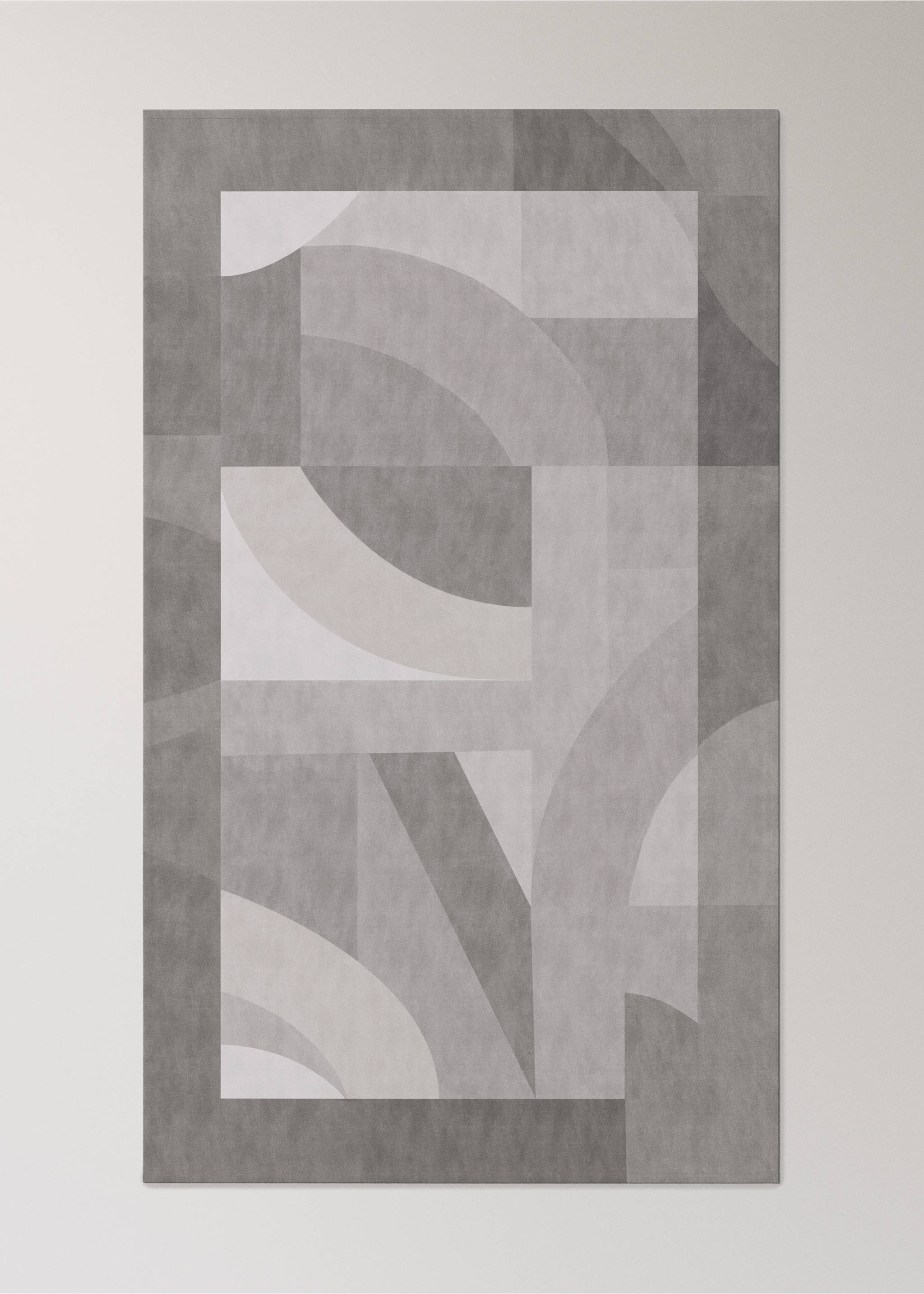 Cotton tablecloth with geometric print for 8 to 10 diners - Details of the article 1, Dark Grey. Ref: 17004138-00.