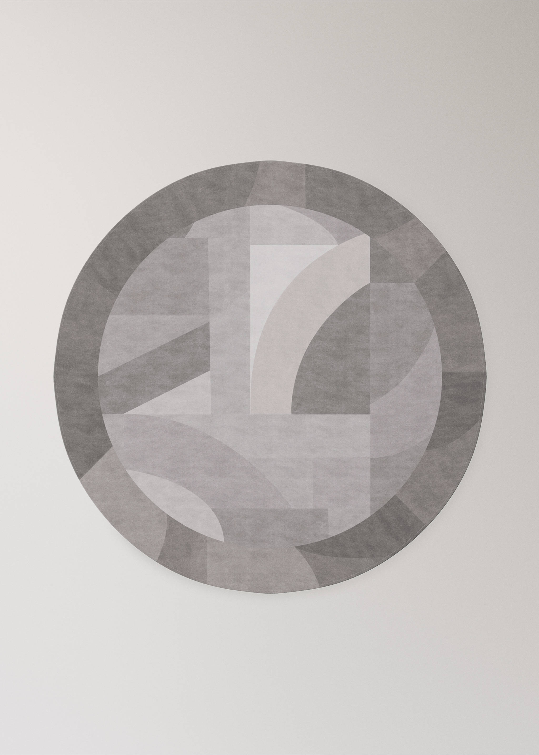 Cotton tablecloth with geometric print for 6 to 8 diners - Article without model, Dark Grey. Ref: 17004140-00.