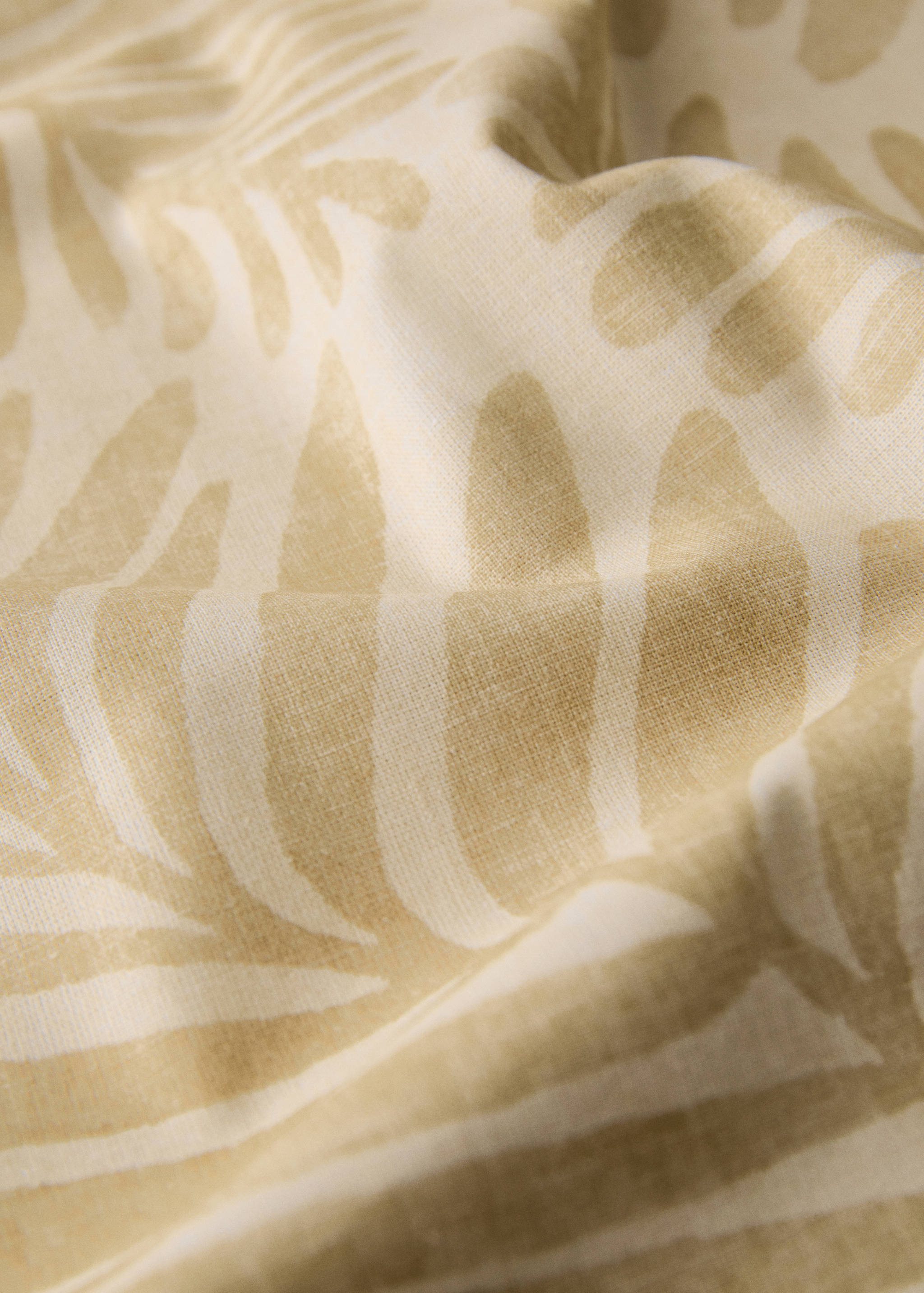 Cotton tablecloth with leaf print for 6 to 8 guests - Details of the article 2