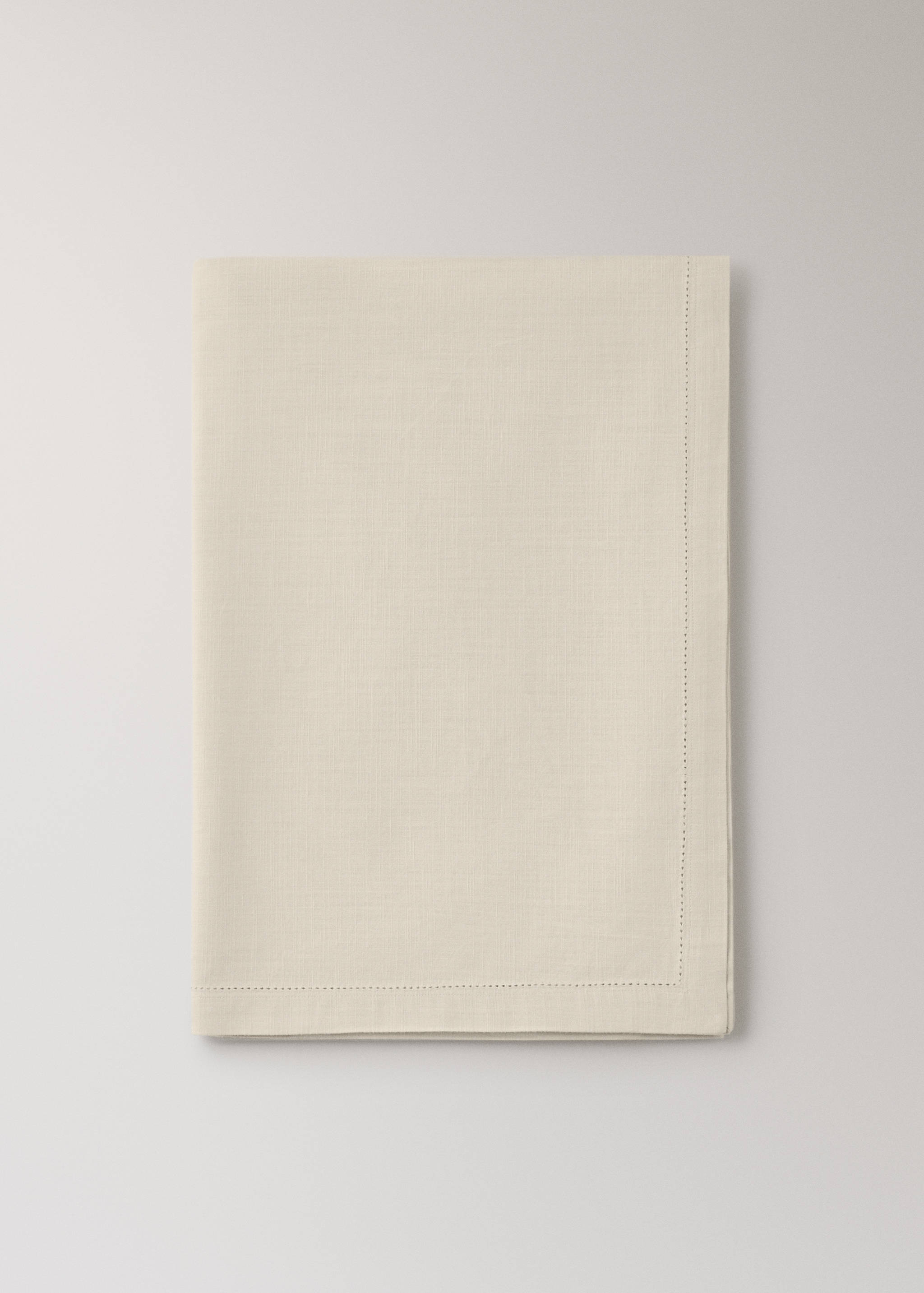 Cotton vanilla tablecloth for 2 to 4 diners - Details of the article 2