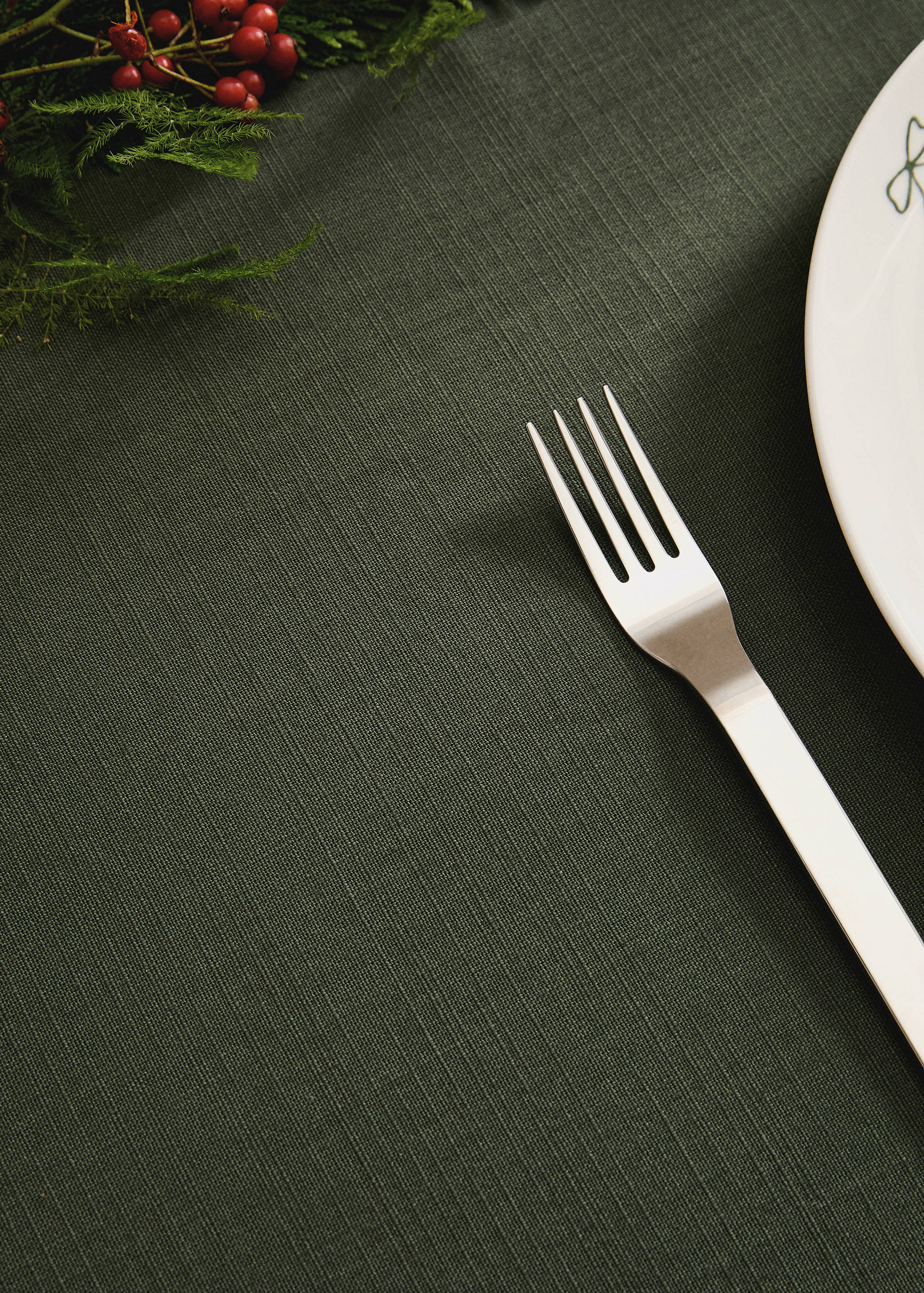Cotton vanilla tablecloth for 2 to 4 diners - Details of the article 7