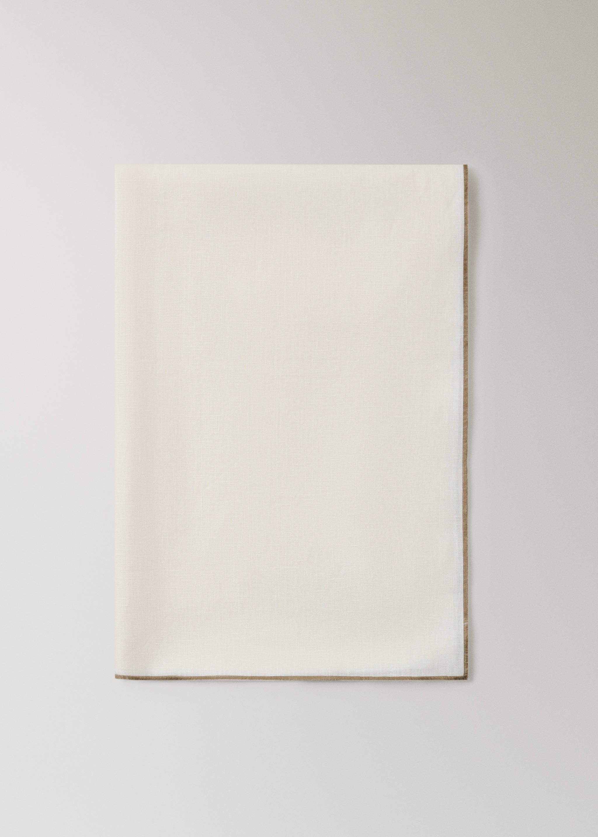 Nappe 100 %lin enduit overlock contraste pour 6 à 8 convives - Détail de l'article 3