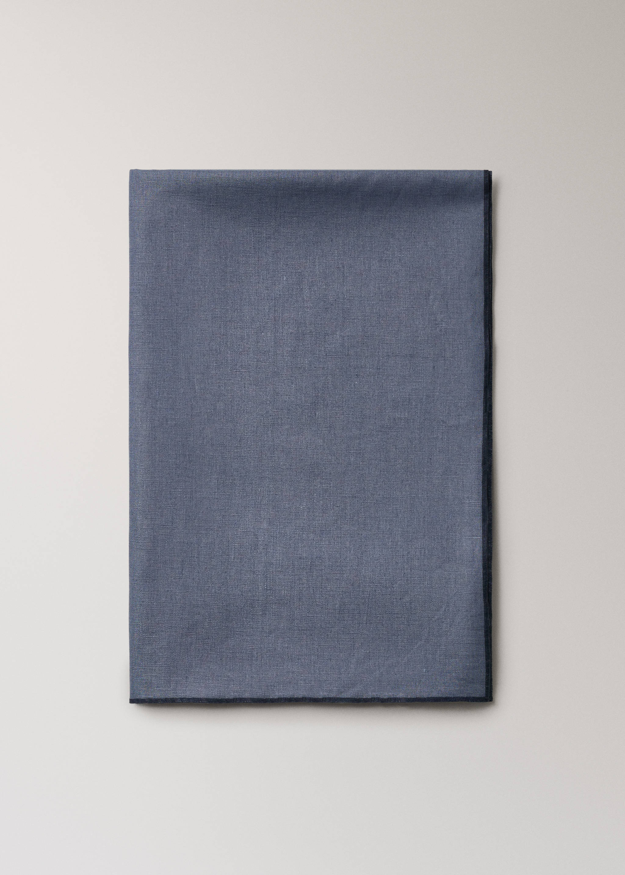 Nappe 100 %lin enduit overlock contraste pour 6 à 8 convives - Détail de l'article 3