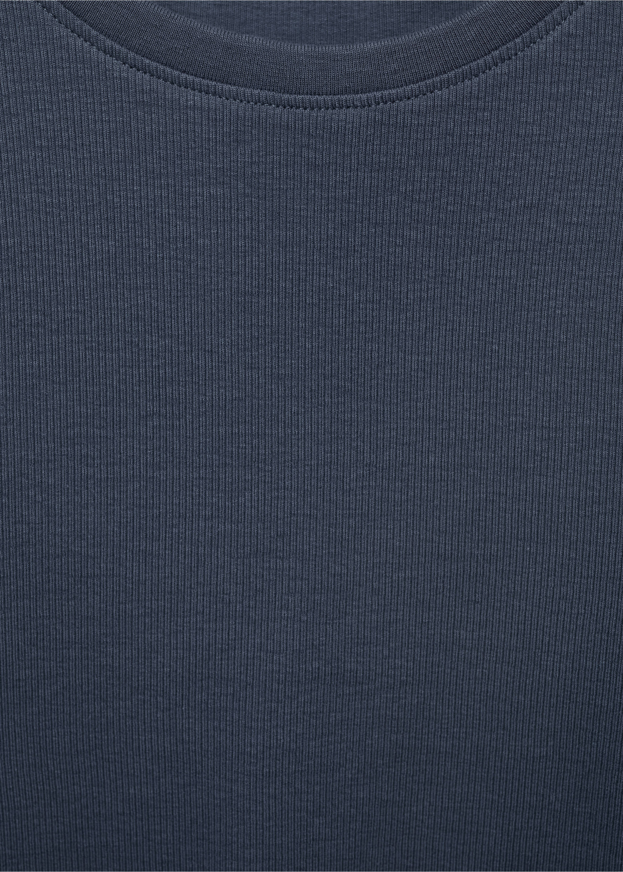 Camiseta manga larga canalé - Detalle del artículo 8, Azul petróleo. Ref: 17004427-00.