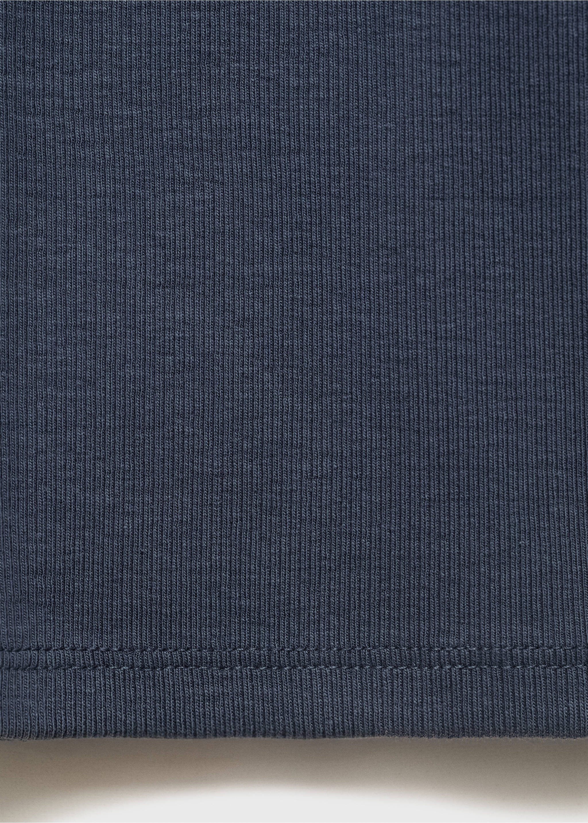 Camiseta manga larga canalé - Detalle del artículo 0, Azul petróleo. Ref: 17004427-00.