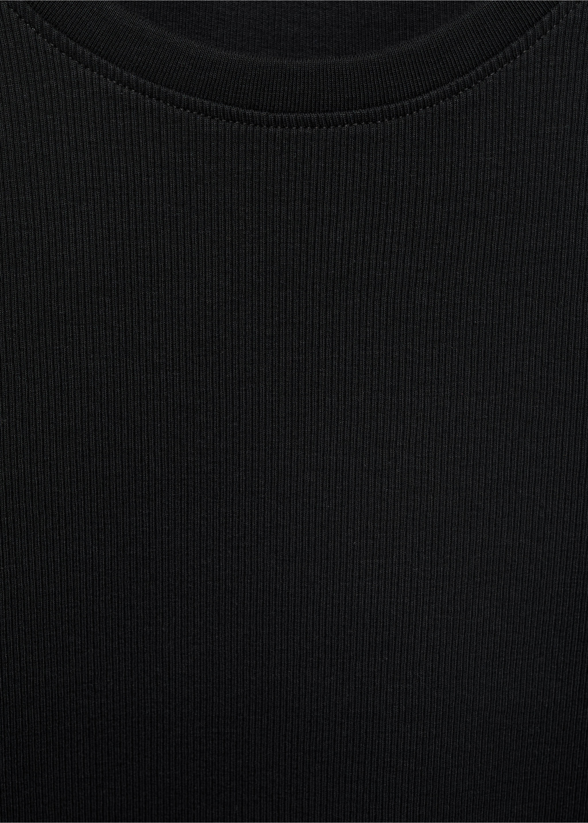 Camiseta manga larga canalé - Detalle del artículo 8, Negro. Ref: 17004427-00.