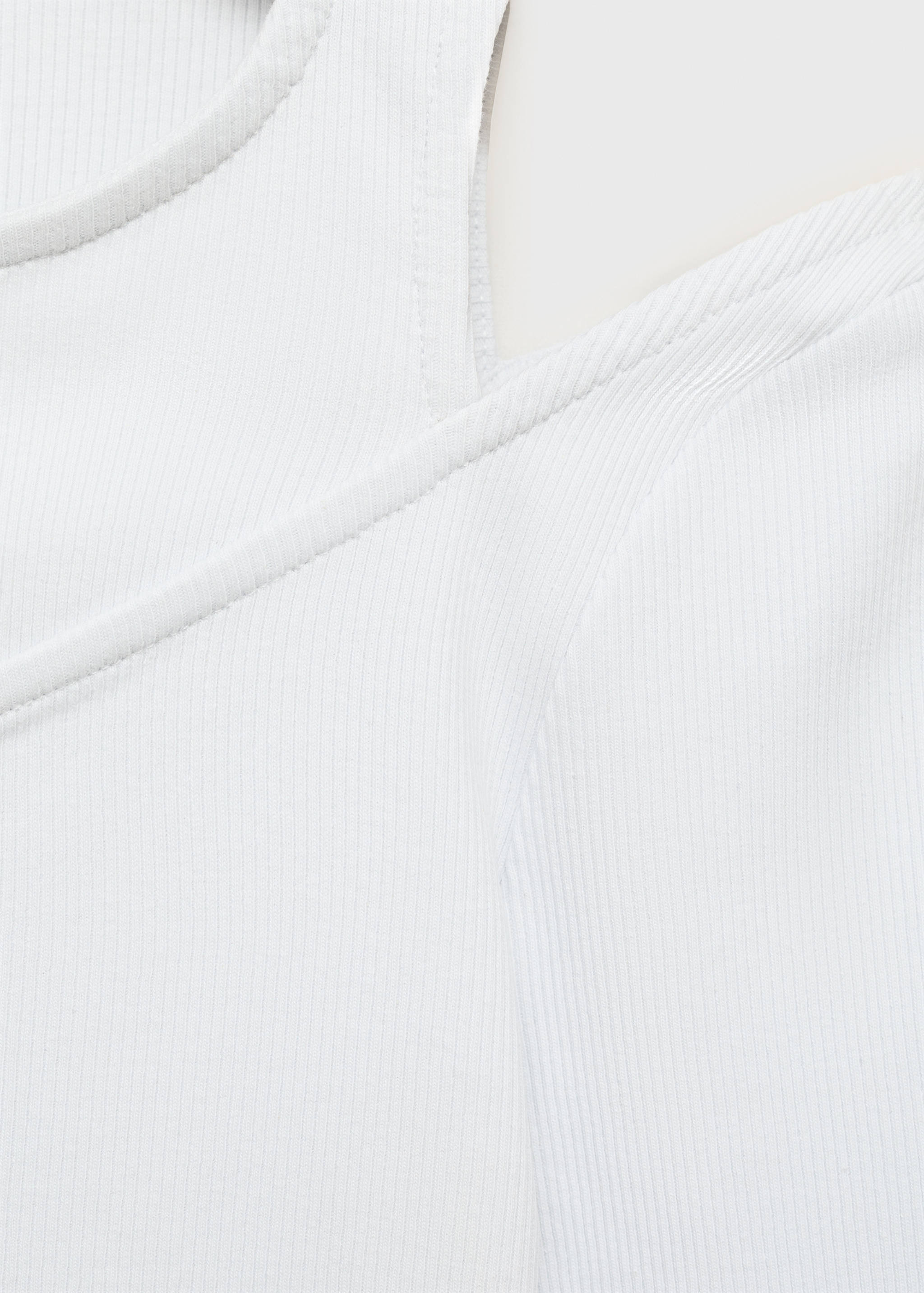 Camiseta canalé cut-out - Detalle del artículo 0