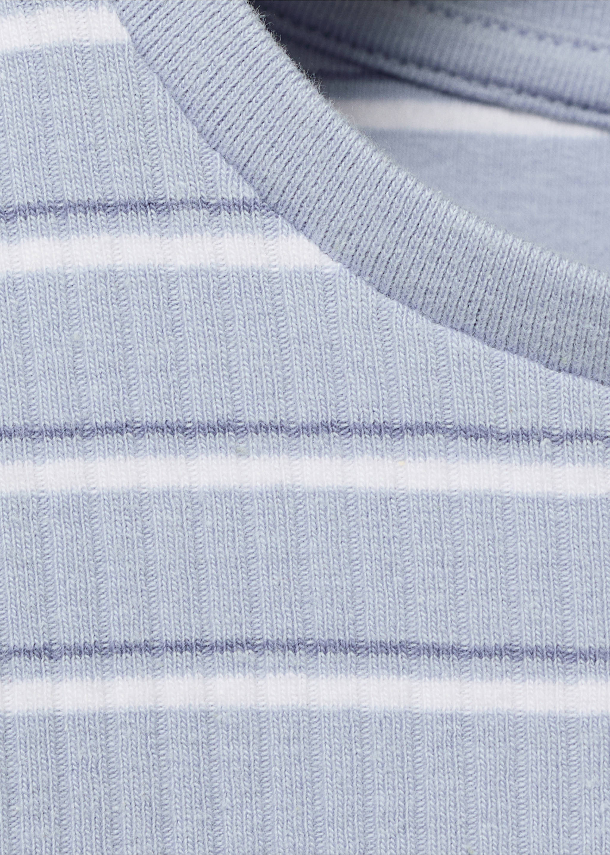 T-shirt à rayures en coton - Détail de l'article 8, Bleu. Ref: 17004429-00.