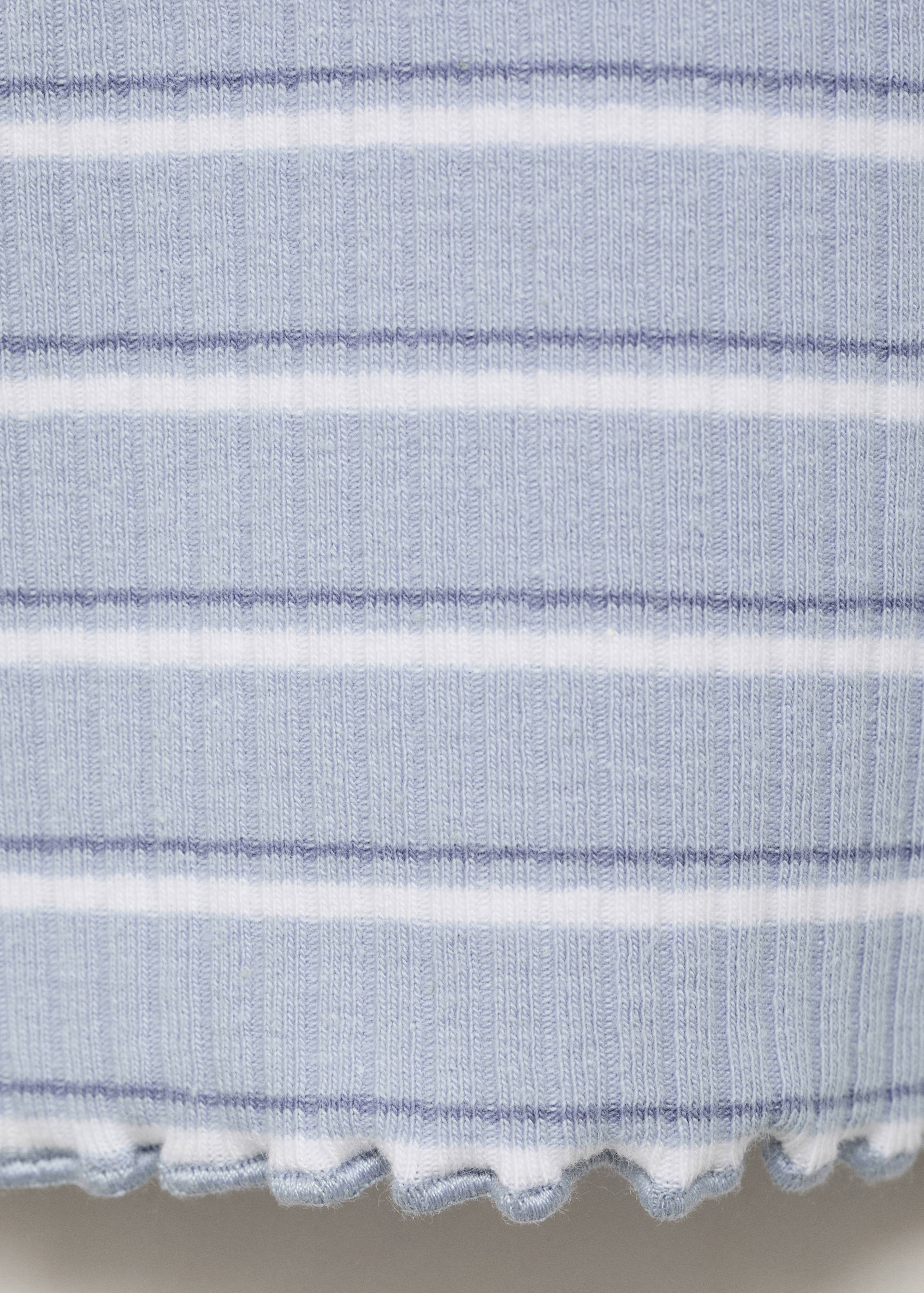 T-shirt à rayures en coton - Détail de l'article 0