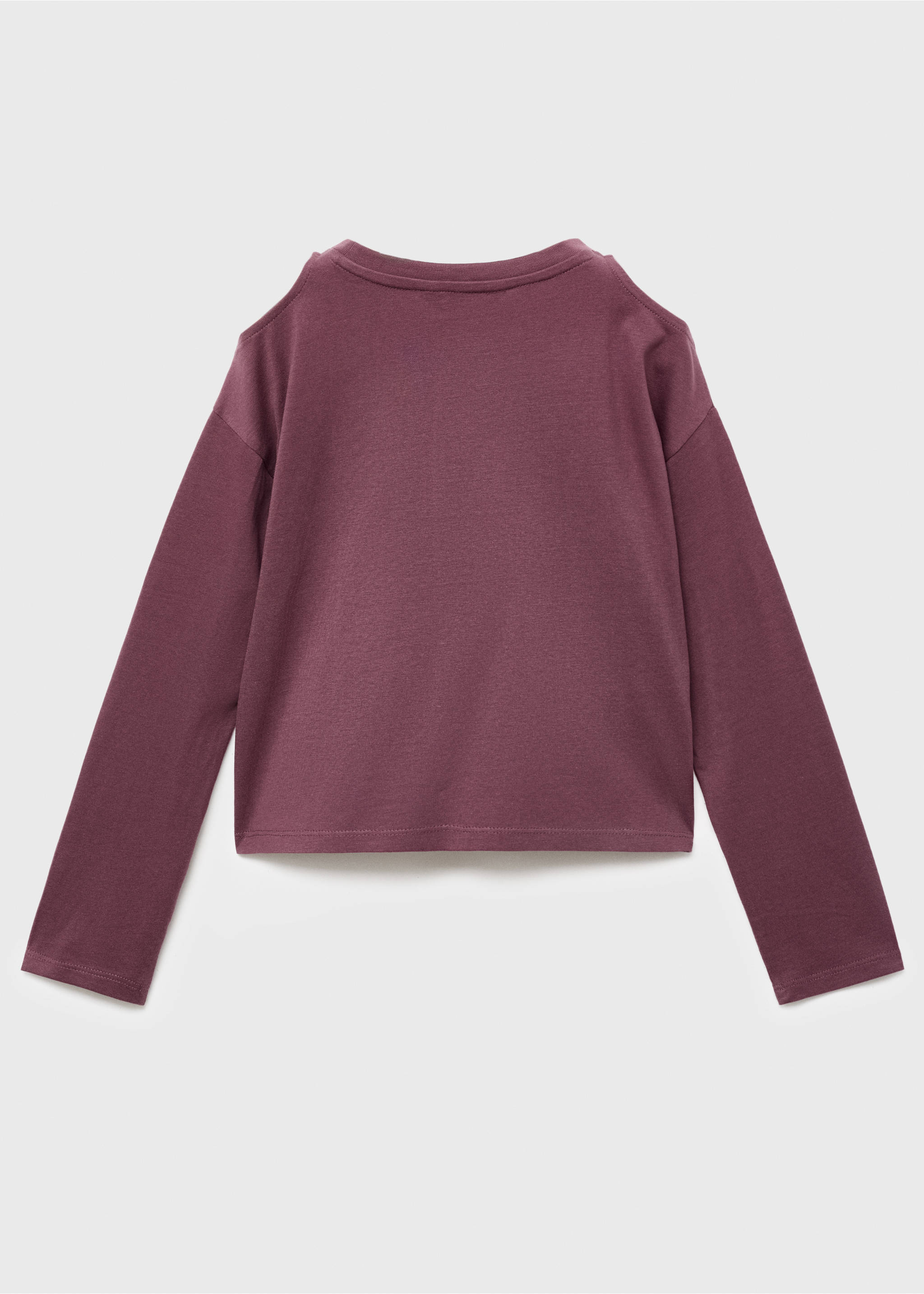 Cut-out t-shirt - Reverse of the article, Burgundy. Ref: 17004430-00.