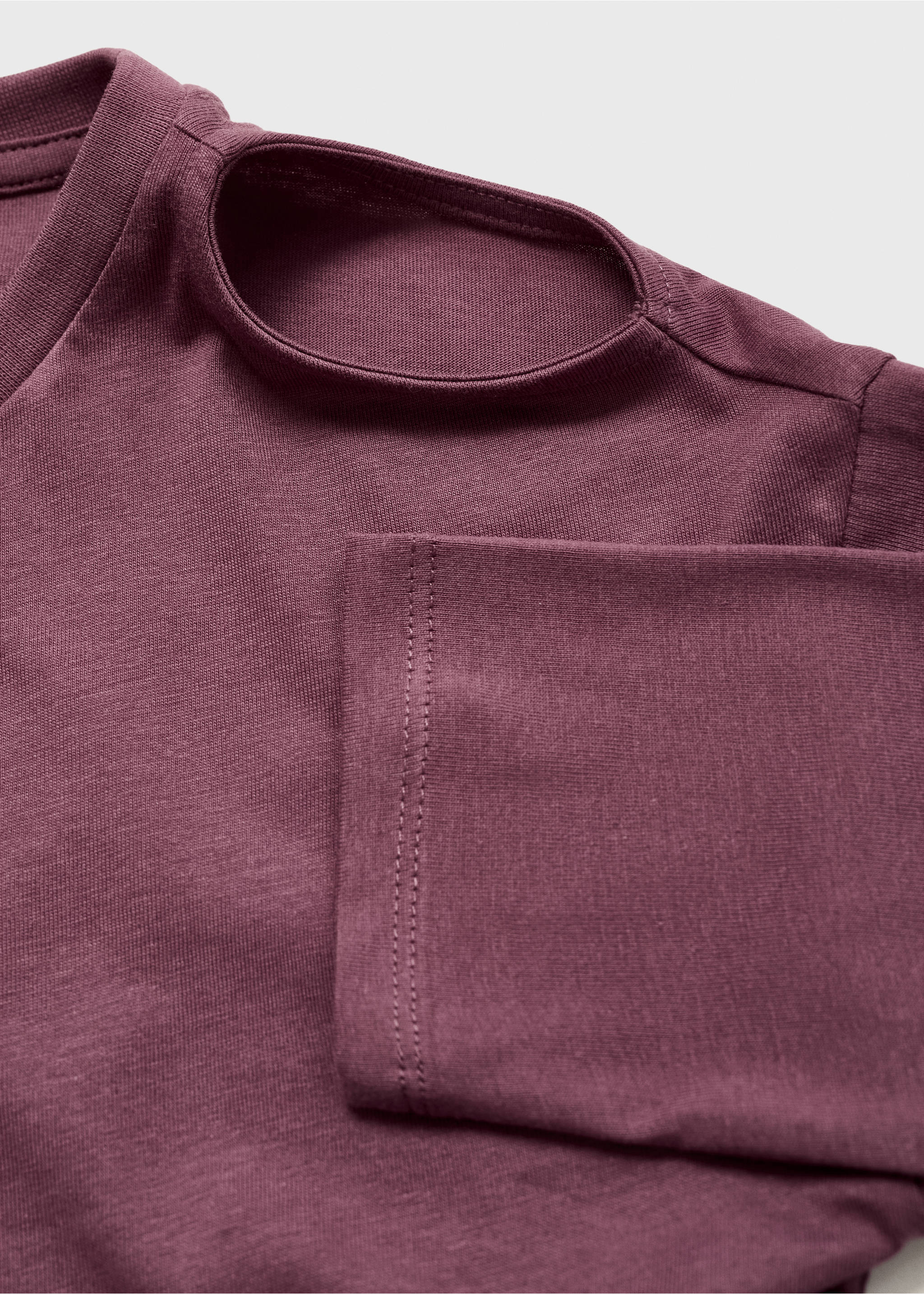 Cut-out t-shirt - Details of the article 8, Burgundy. Ref: 17004430-00.