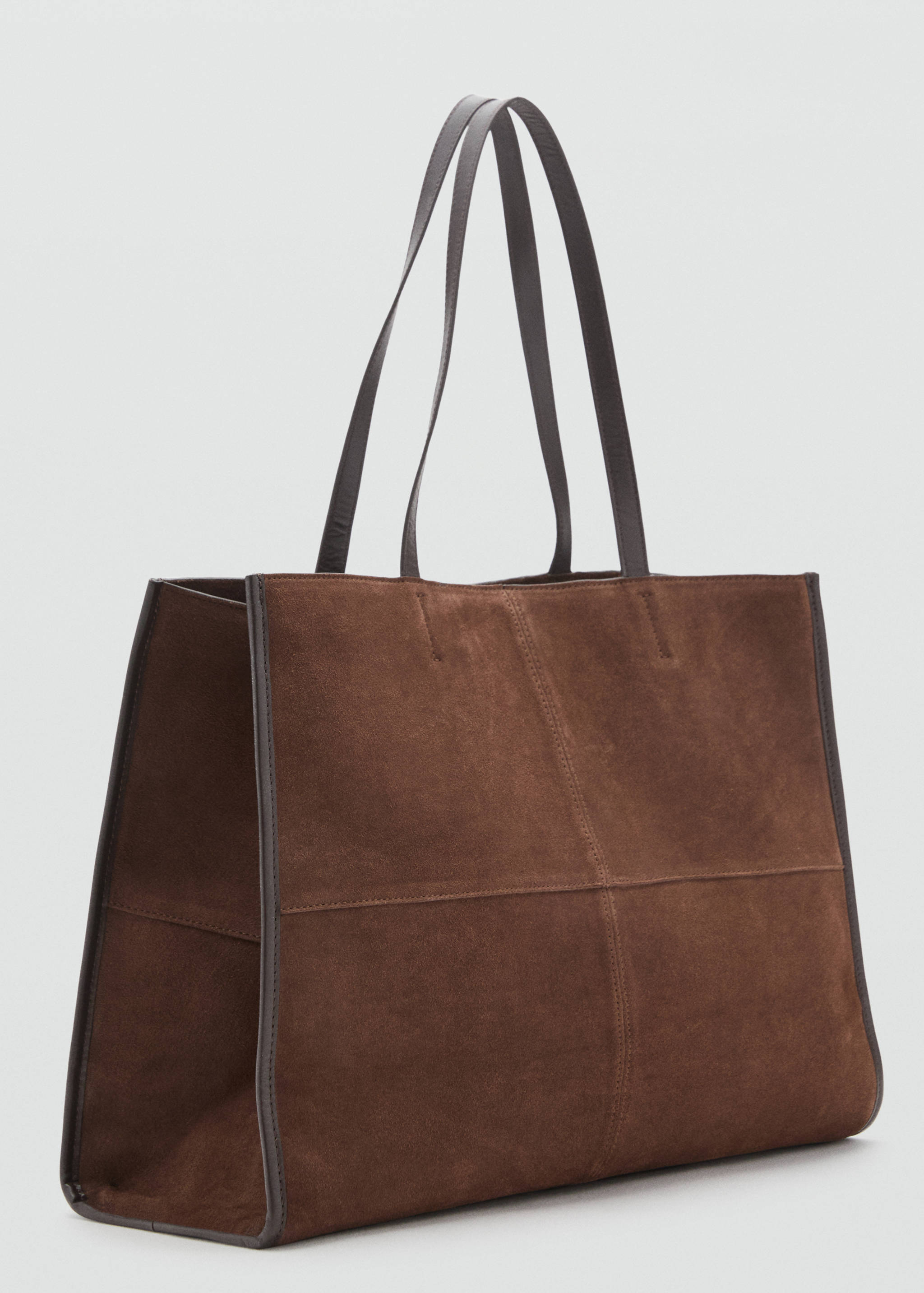 Bolso shopper piel serraje - Plano medio