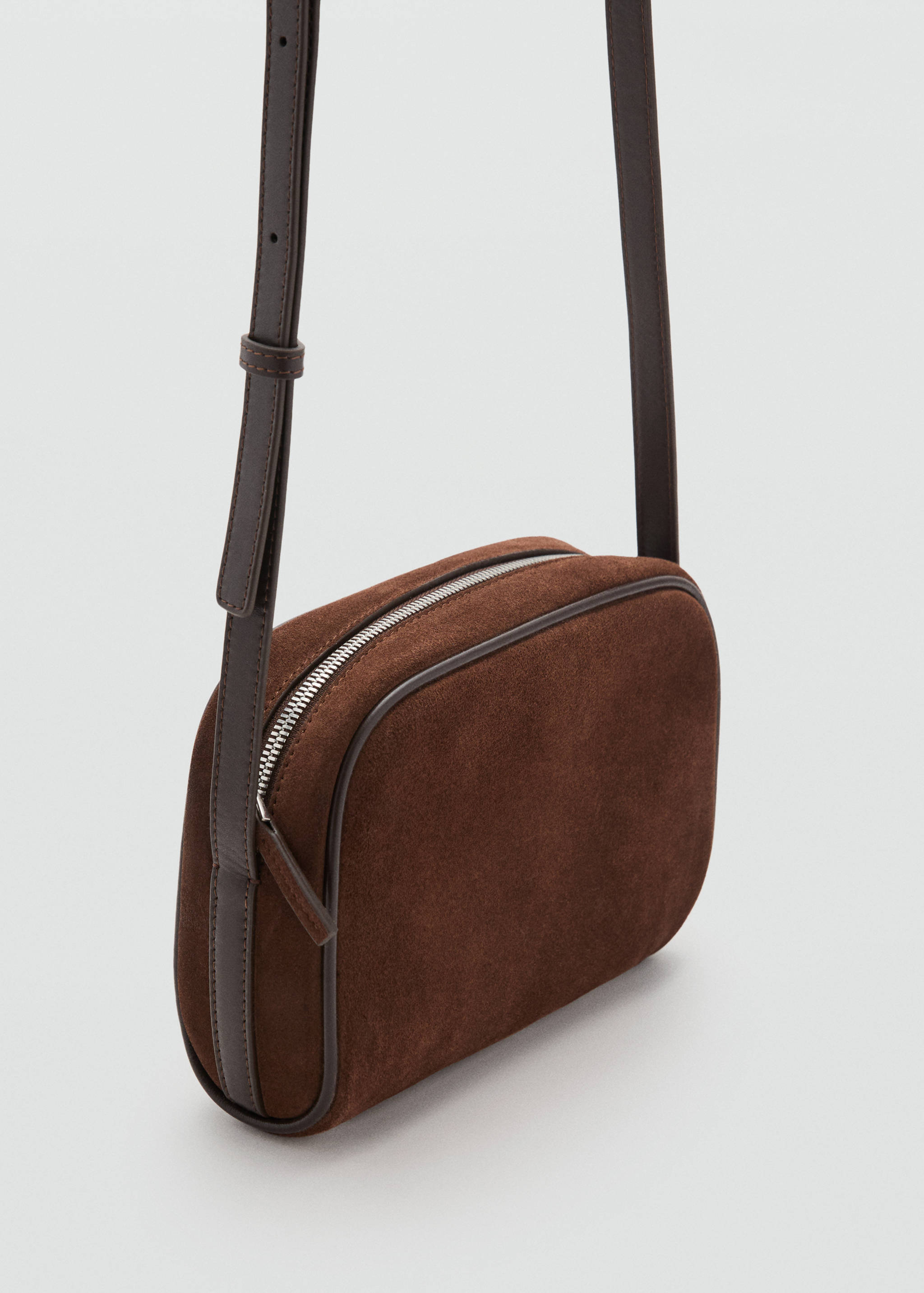 Suede leather shoulder bag - Medium plane