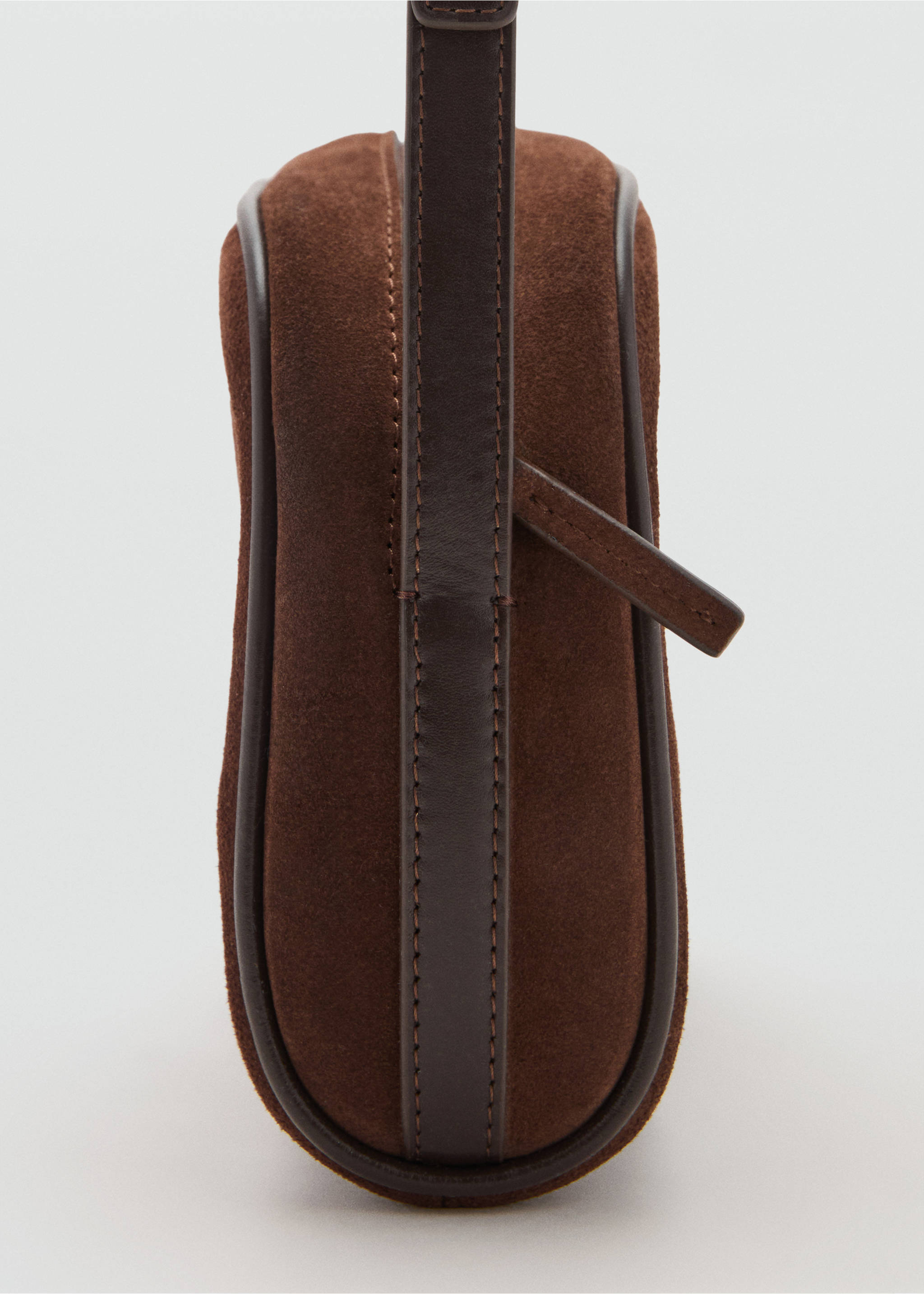 Bolso bandolera piel serraje - Detalle del artículo 1, Chocolate. Ref: 17004447-00.