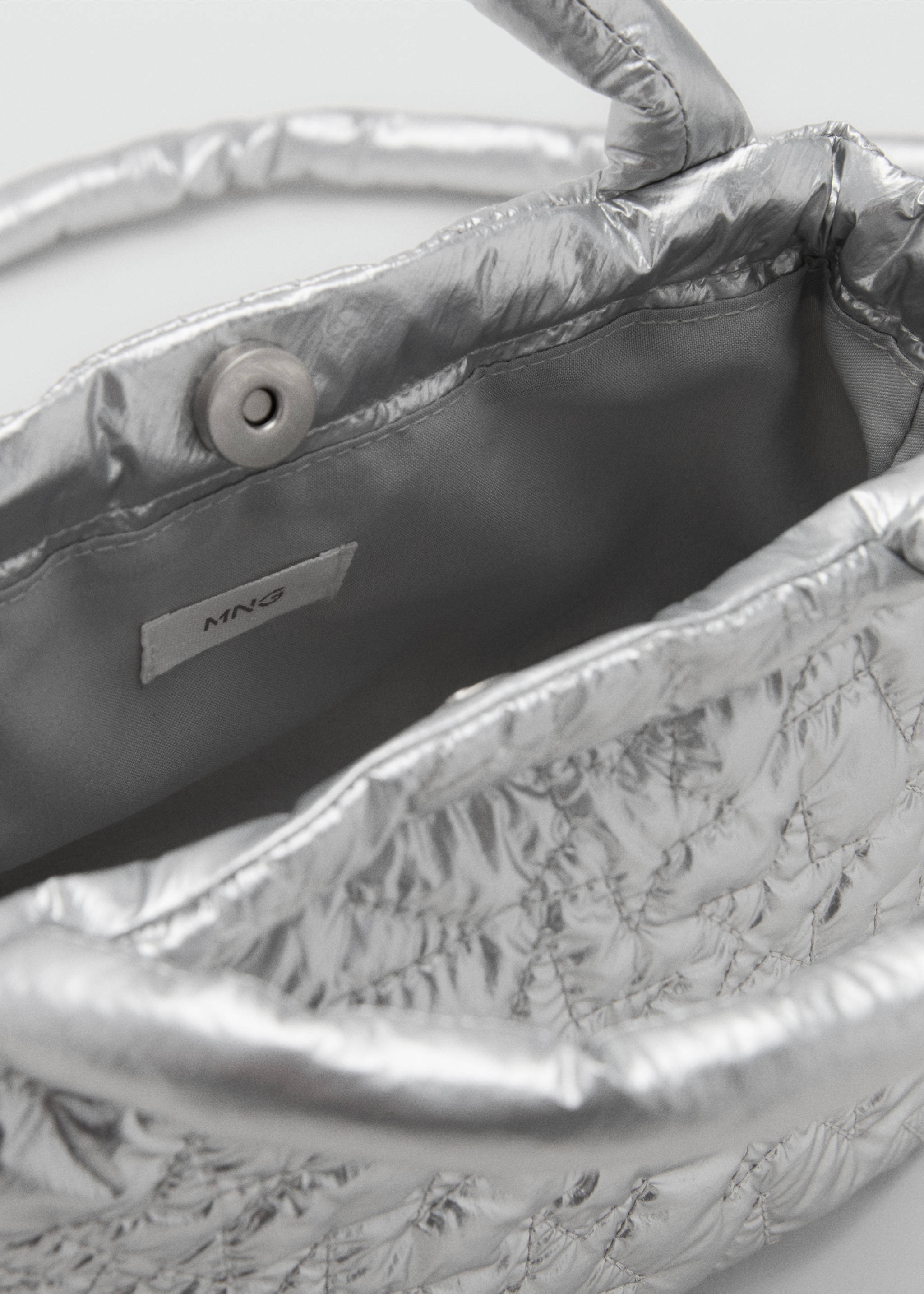 Star metallic bag - Details of the article 2, Silver. Ref: 17004448-00.