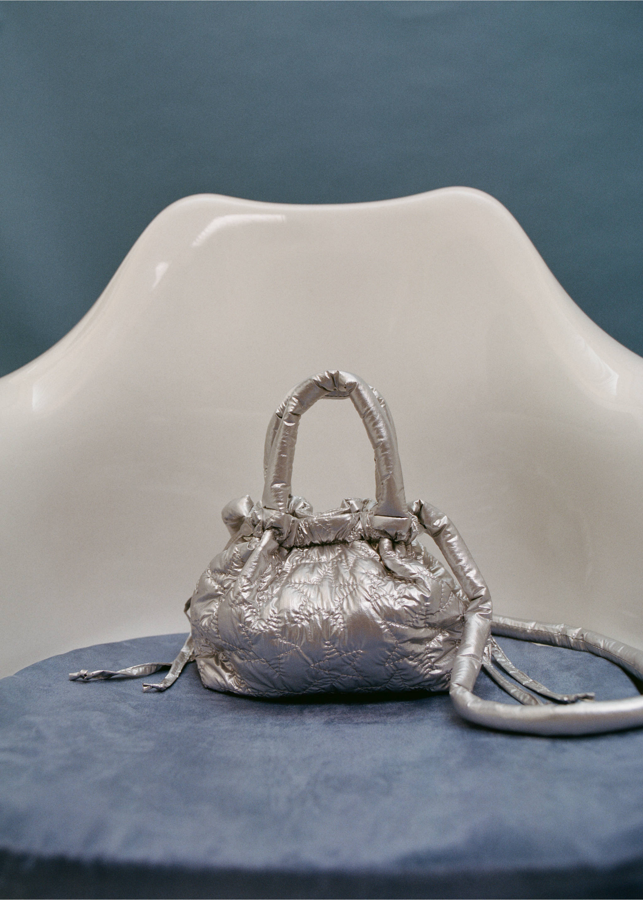 Star metallic bag - Details of the article 5, Silver. Ref: 17004448-00.