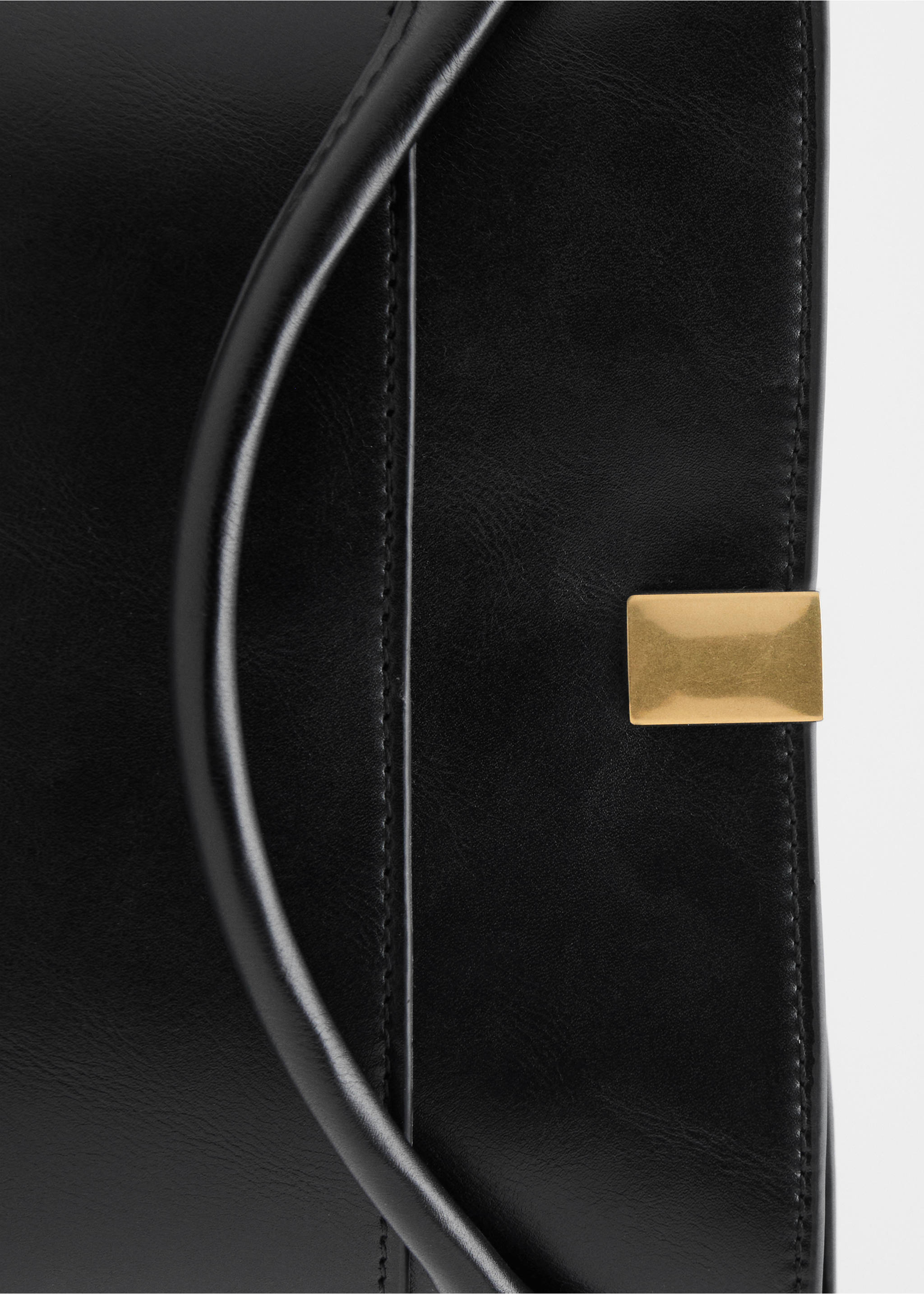 Bucket bag with metal detail - Details of the article 2, Black. Ref: 17004449-00.