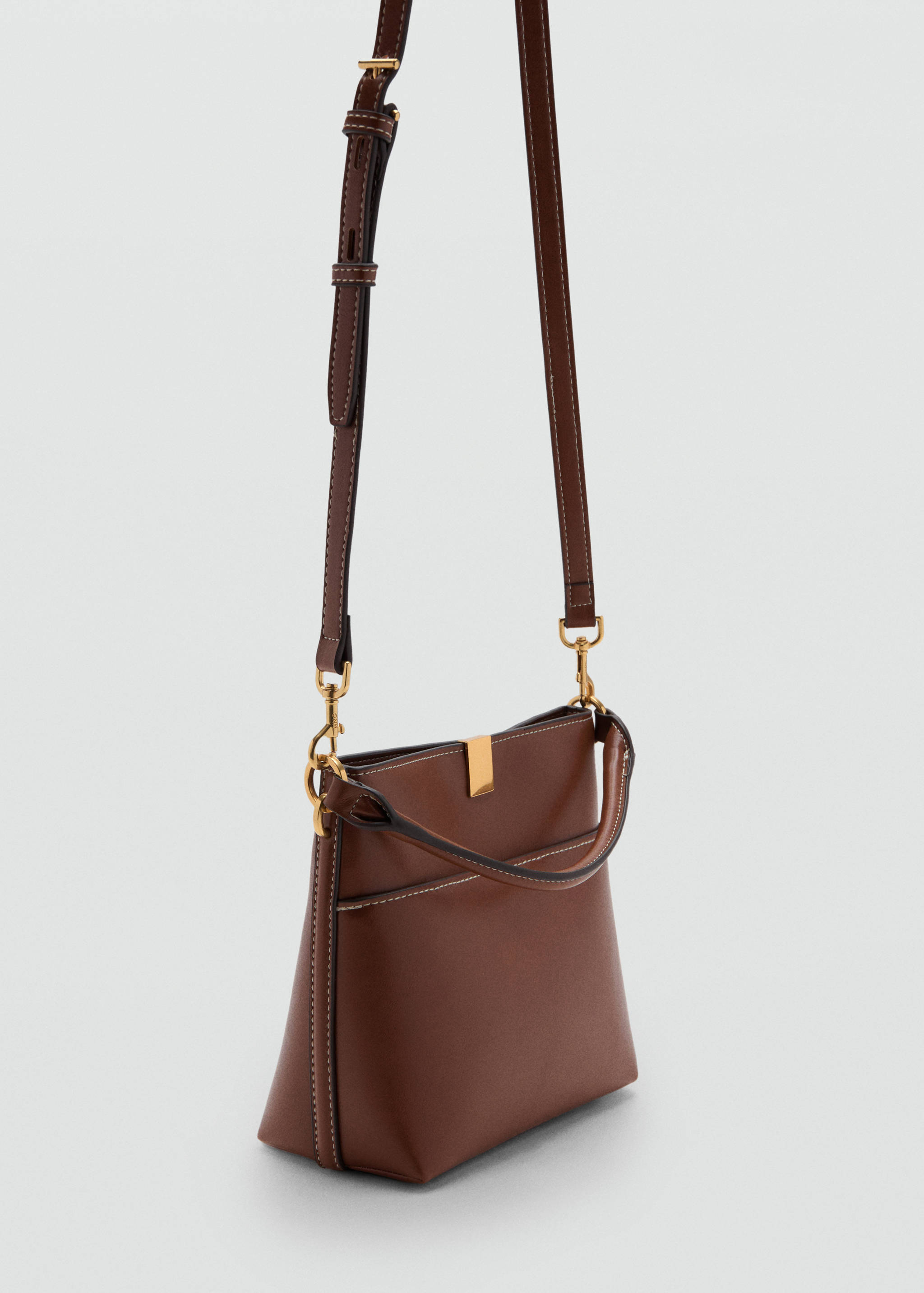 Bucket bag with metal detail - Medium plane