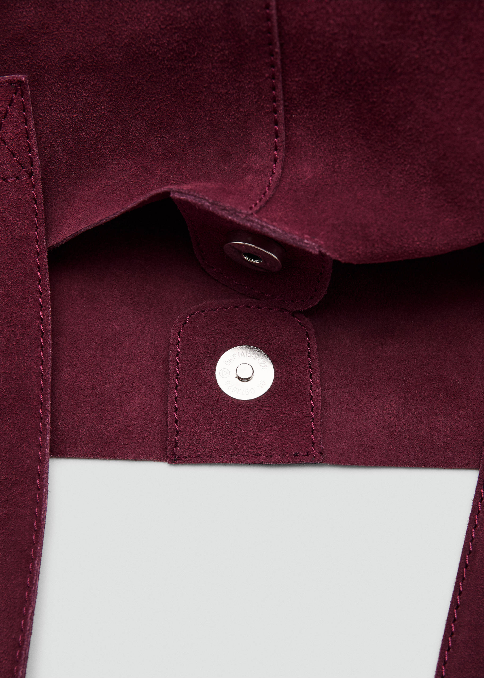 Kožená kabelka tote - Detail zboží 2, Bordó. Ref: 17004450-00.