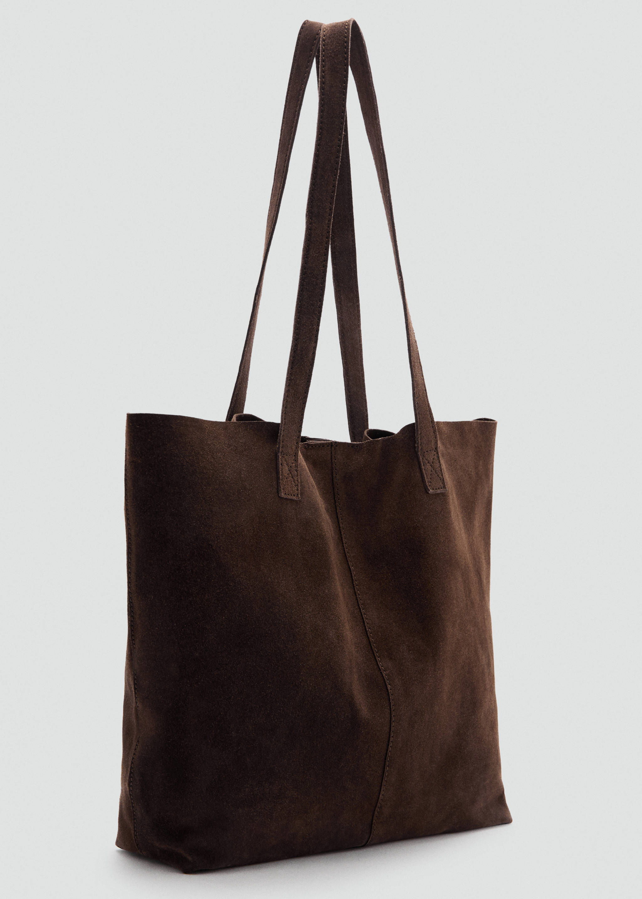 Rozdělená kožená kabelka - Náhled ve středové rovině