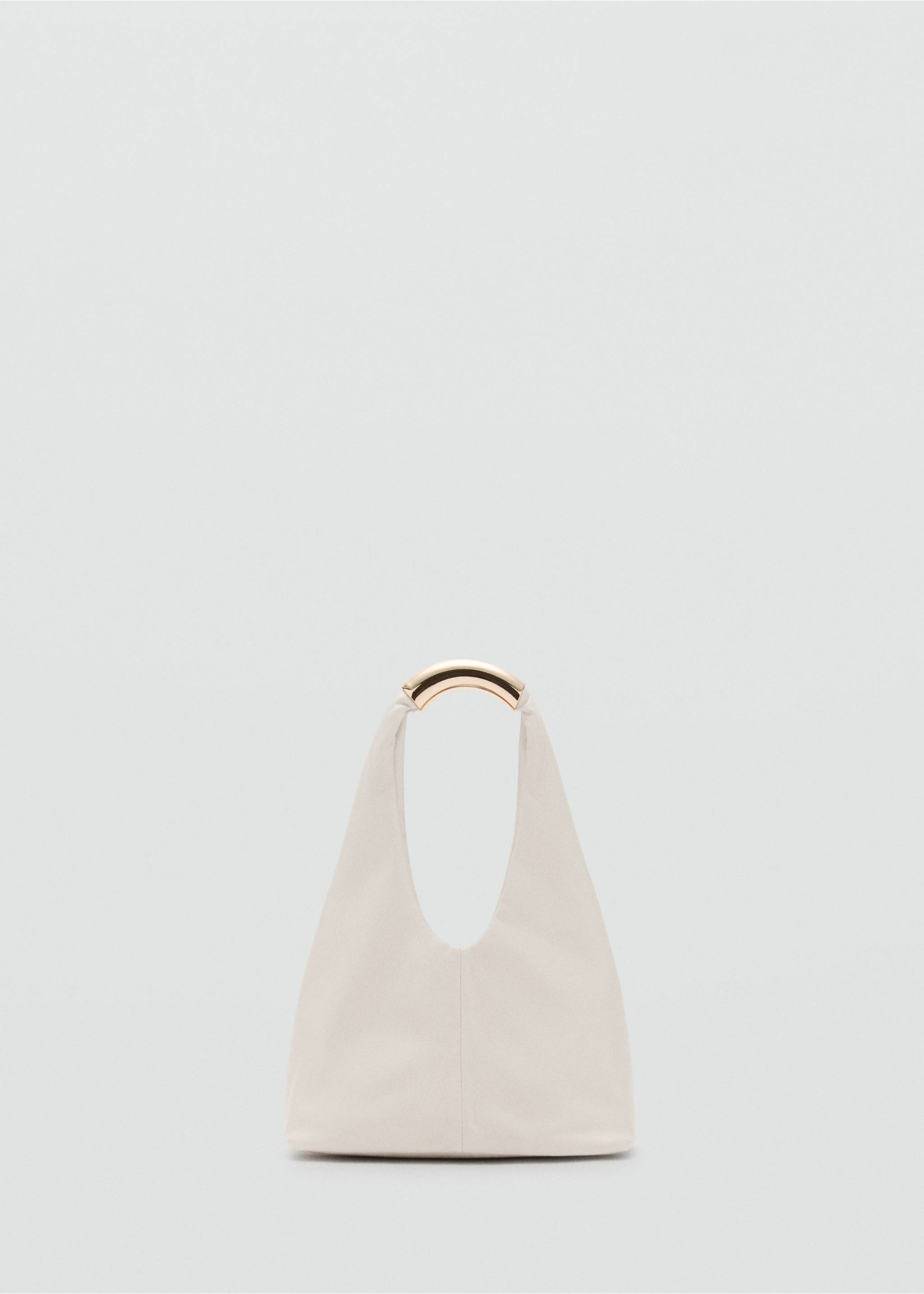 Handbag with metal handle - Article without model, Off White. Ref: 17004452-00.