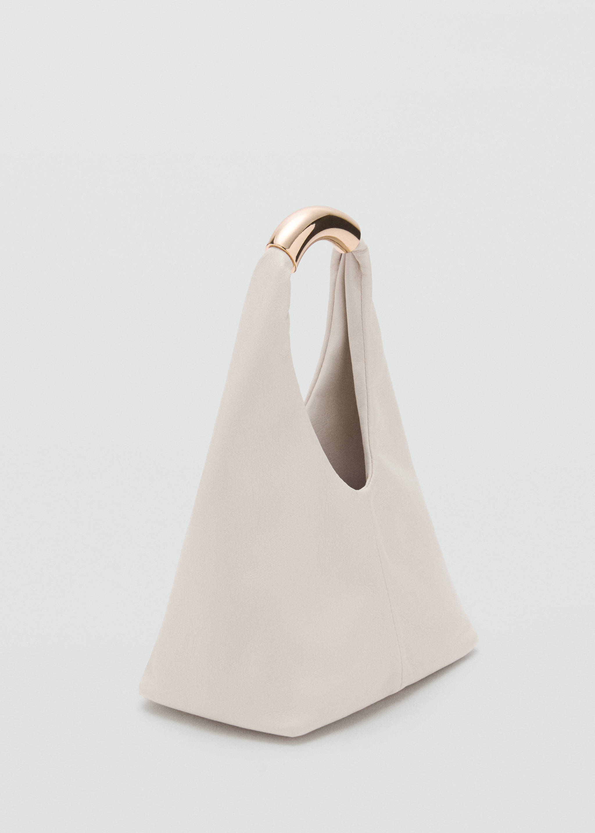 Handbag with metal handle - Medium plane