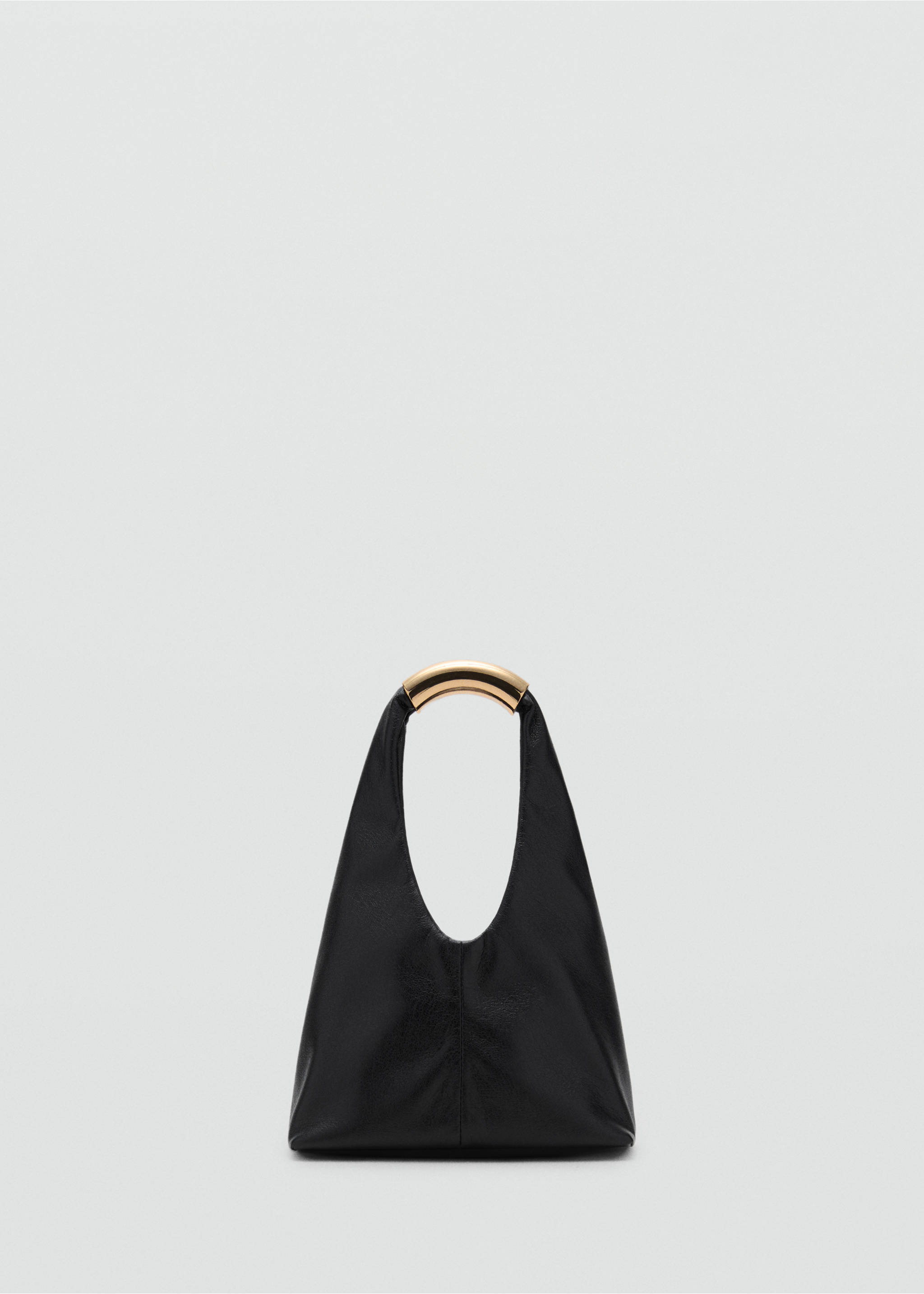 Handbag with metal handle - Article without model, Black. Ref: 17004452-00.