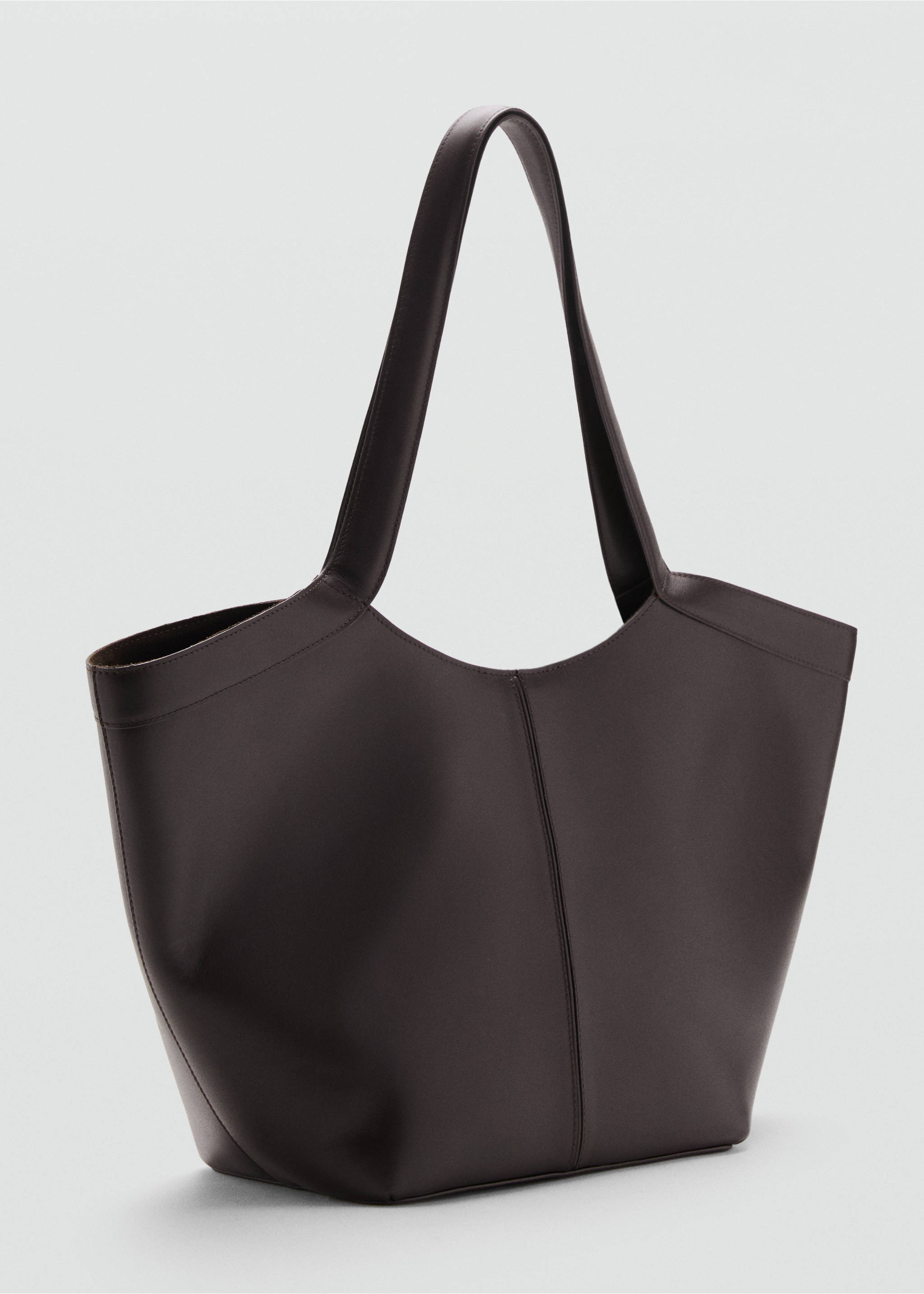 Bolso piel hombro grande - Plano medio, Chocolate. Ref: 17004454-00.