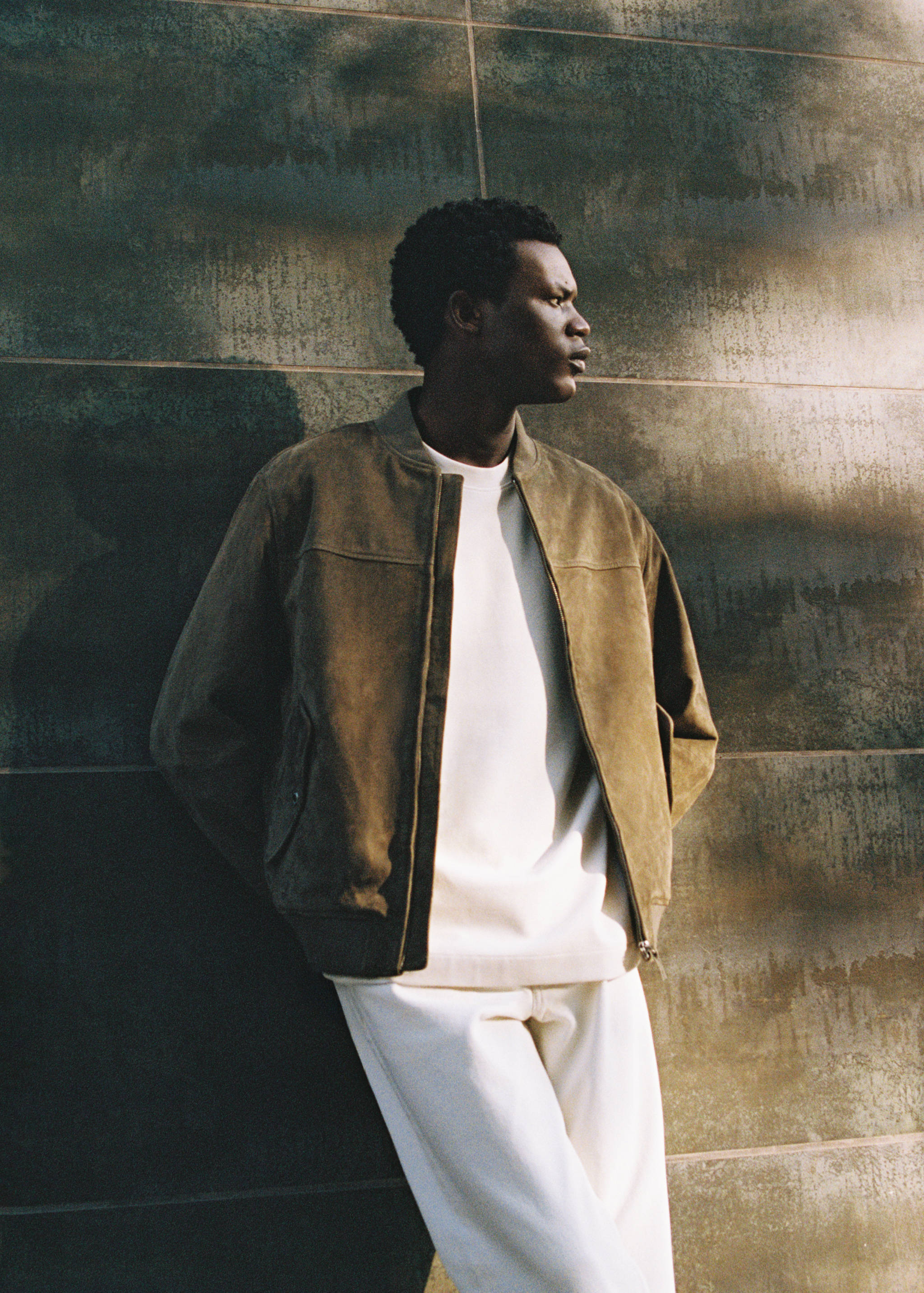 Blouson bomber cuir daim - Détail de l'article 3